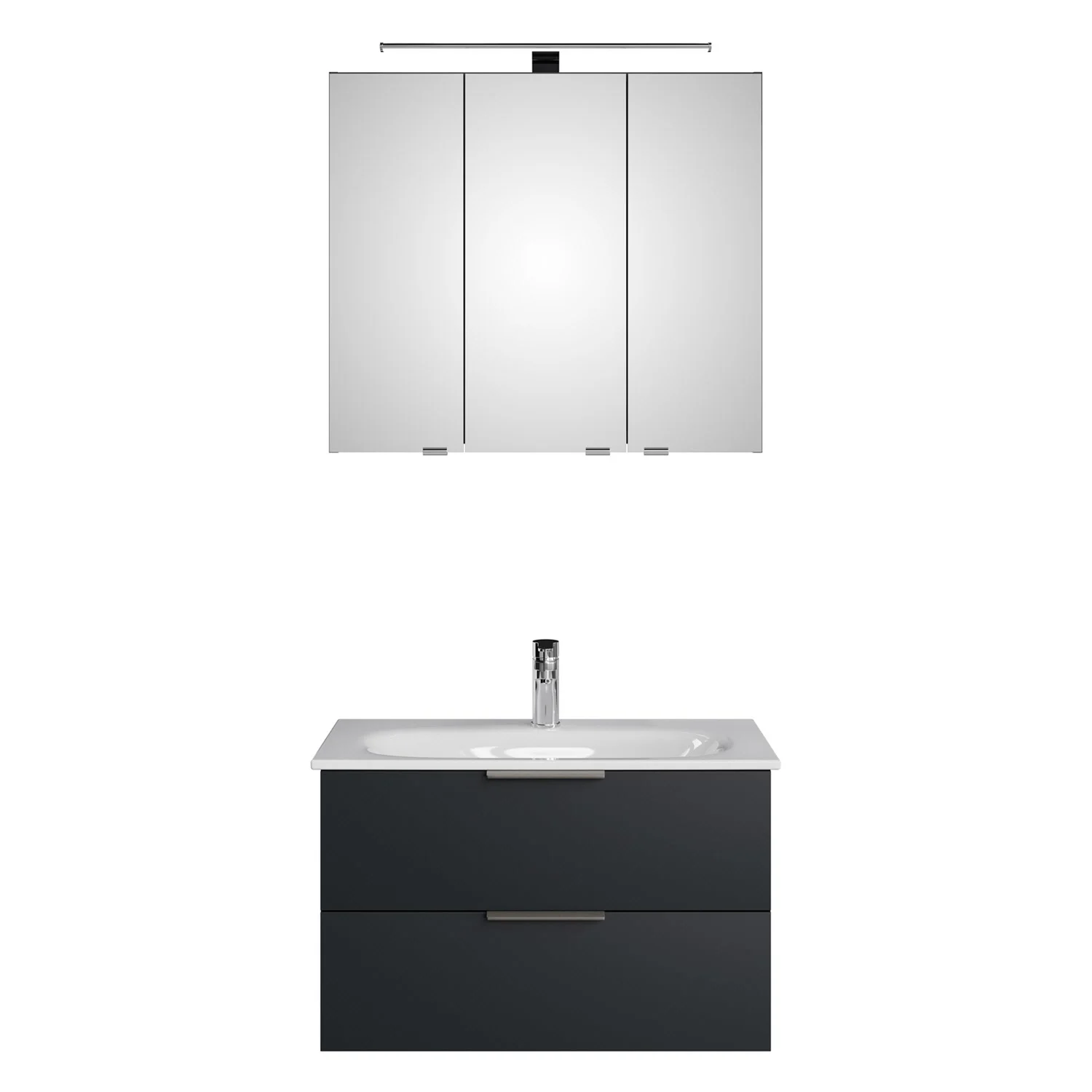 Steinkamp Living 2.0 / GROHE Essence Badmöbel Set 80 cm mit Spiegelschrank Bild 11