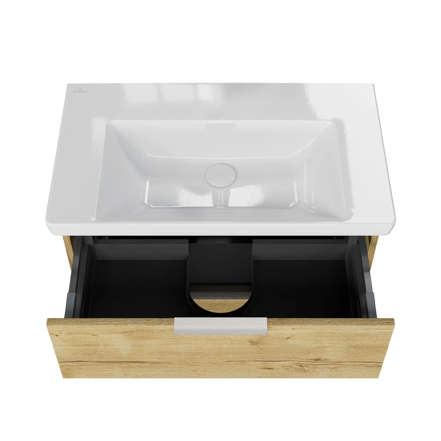 Steinkamp Living 2.0 / Villeroy & Boch Subway 3.0 Badmöbel Set 80 cm mit Spiegelschrank Bild 4