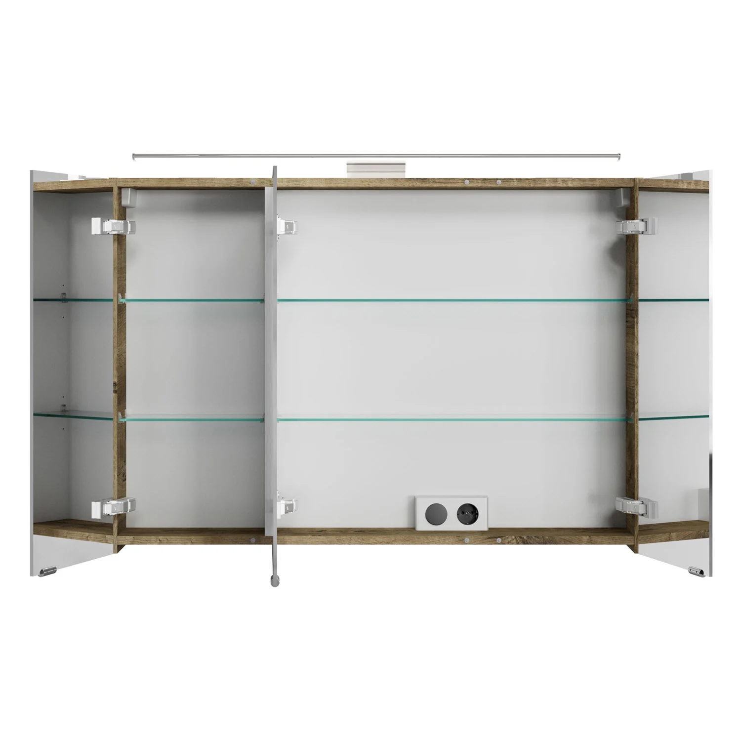 Steinkamp Living 2.0 Spiegelschrank 100 cm mit 3 Türen und LED-Aufsatzleuchte Bild 3