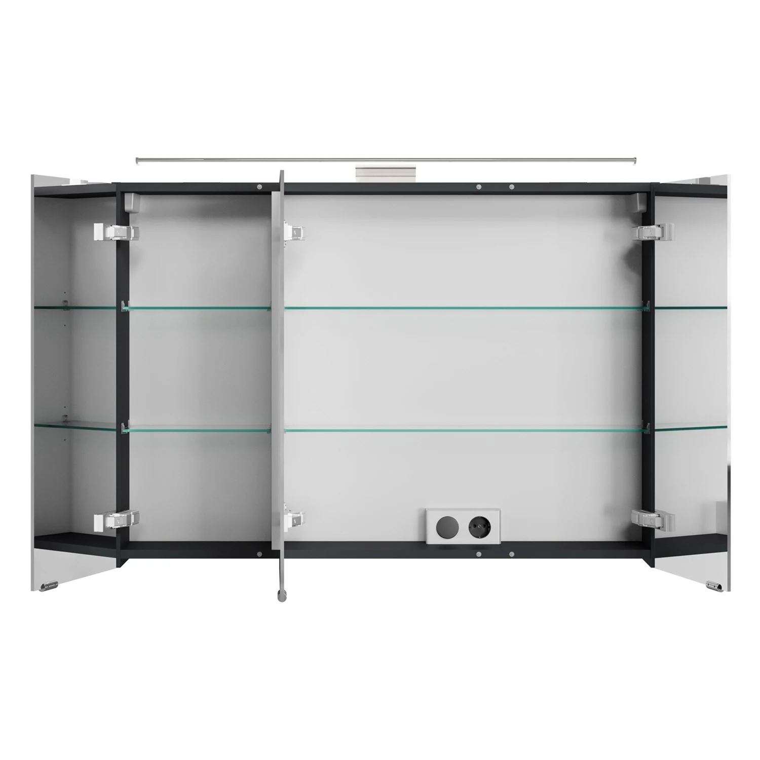 Steinkamp Living 2.0 Spiegelschrank 100 cm mit 3 Türen und LED-Aufsatzleuchte Bild 3