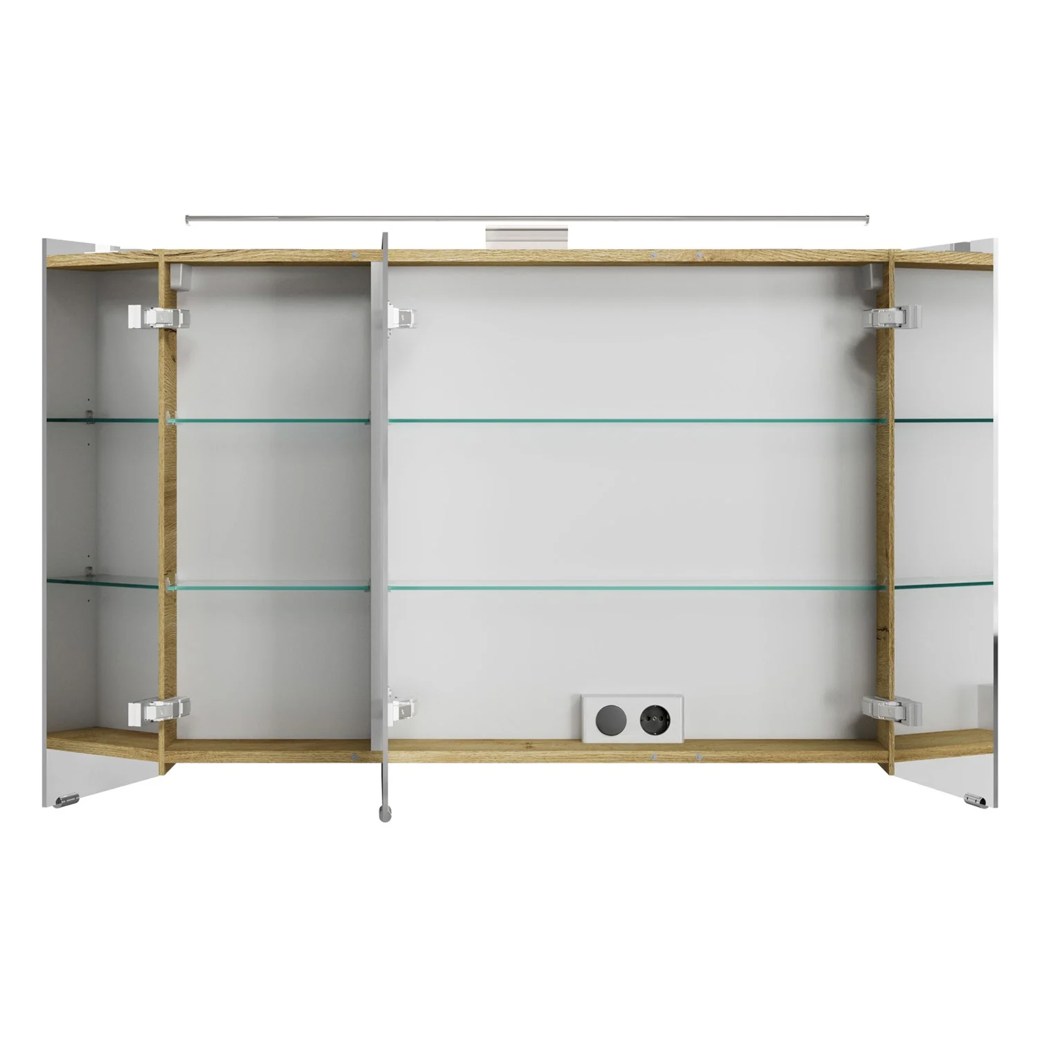 Steinkamp Living 2.0 Spiegelschrank 100 cm mit 3 Türen und LED-Aufsatzleuchte Bild 3