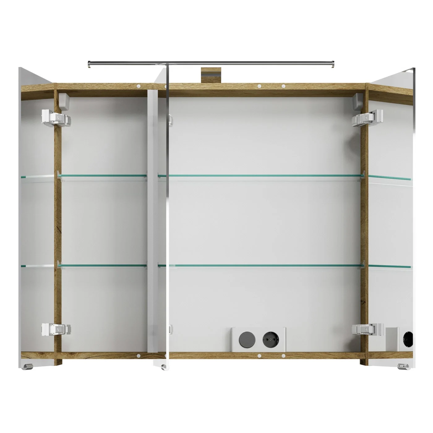 Steinkamp Living 2.0 Spiegelschrank 80 cm mit 3 Türen und LED-Aufsatzleuchte Bild 3