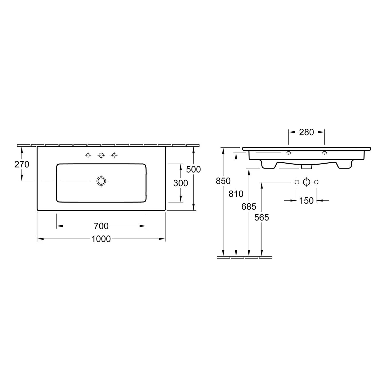 Steinkamp Living 2.0 / Villeroy & Boch Venticello Waschtisch mit Unterschrank 100 cm Bild 8