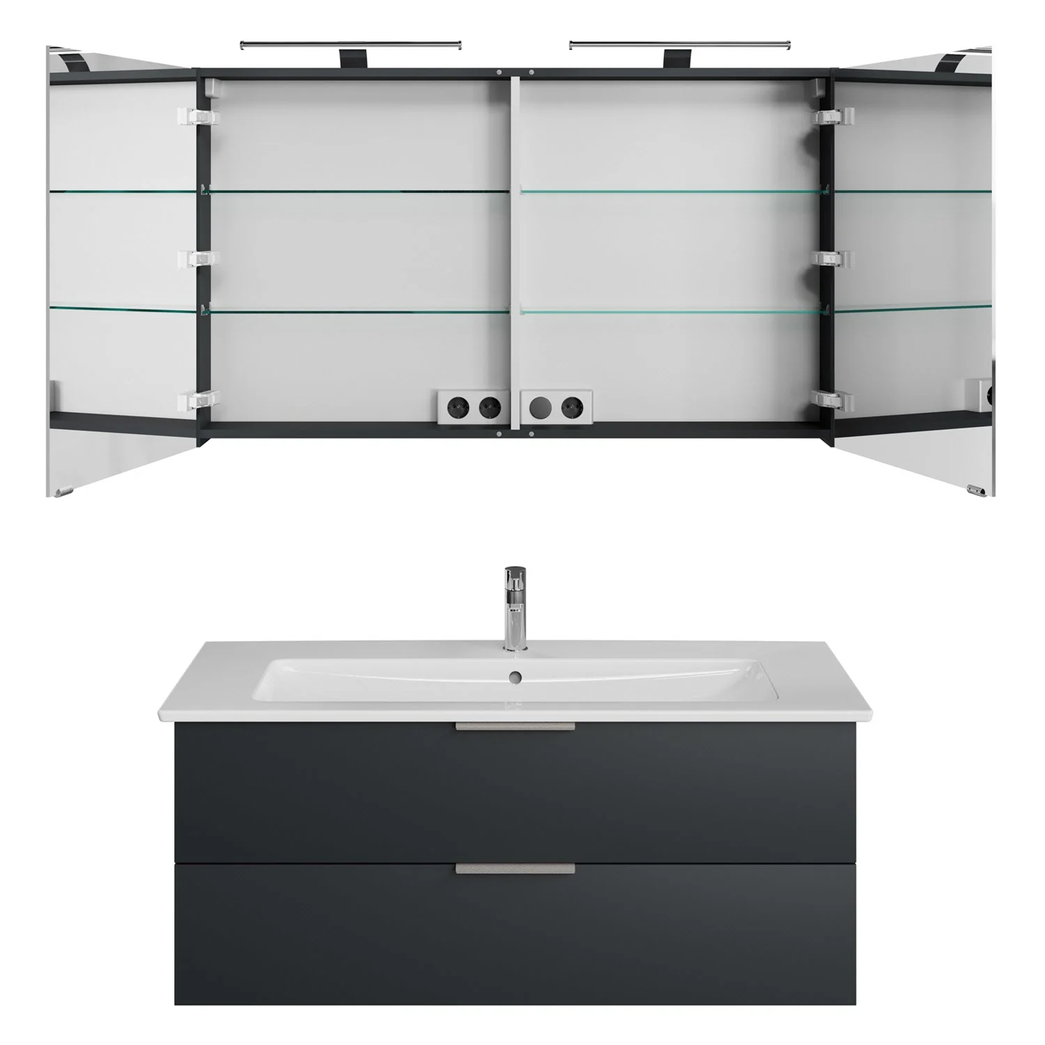 Steinkamp Living 2.0 / Villeroy & Boch Venticello Badmöbel Set 120 cm mit Spiegelschrank, 2 Türen Bild 10