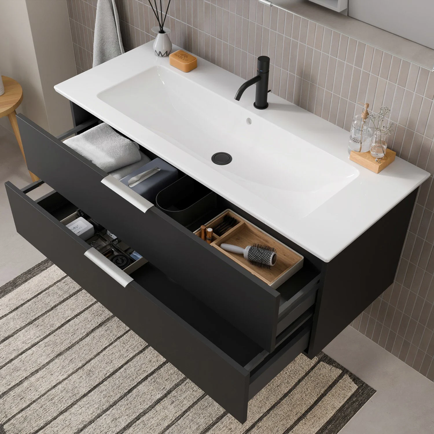 Steinkamp Living 2.0 / Villeroy & Boch Venticello Badmöbel Set 120 cm mit Spiegelschrank, 2 Türen Bild 3