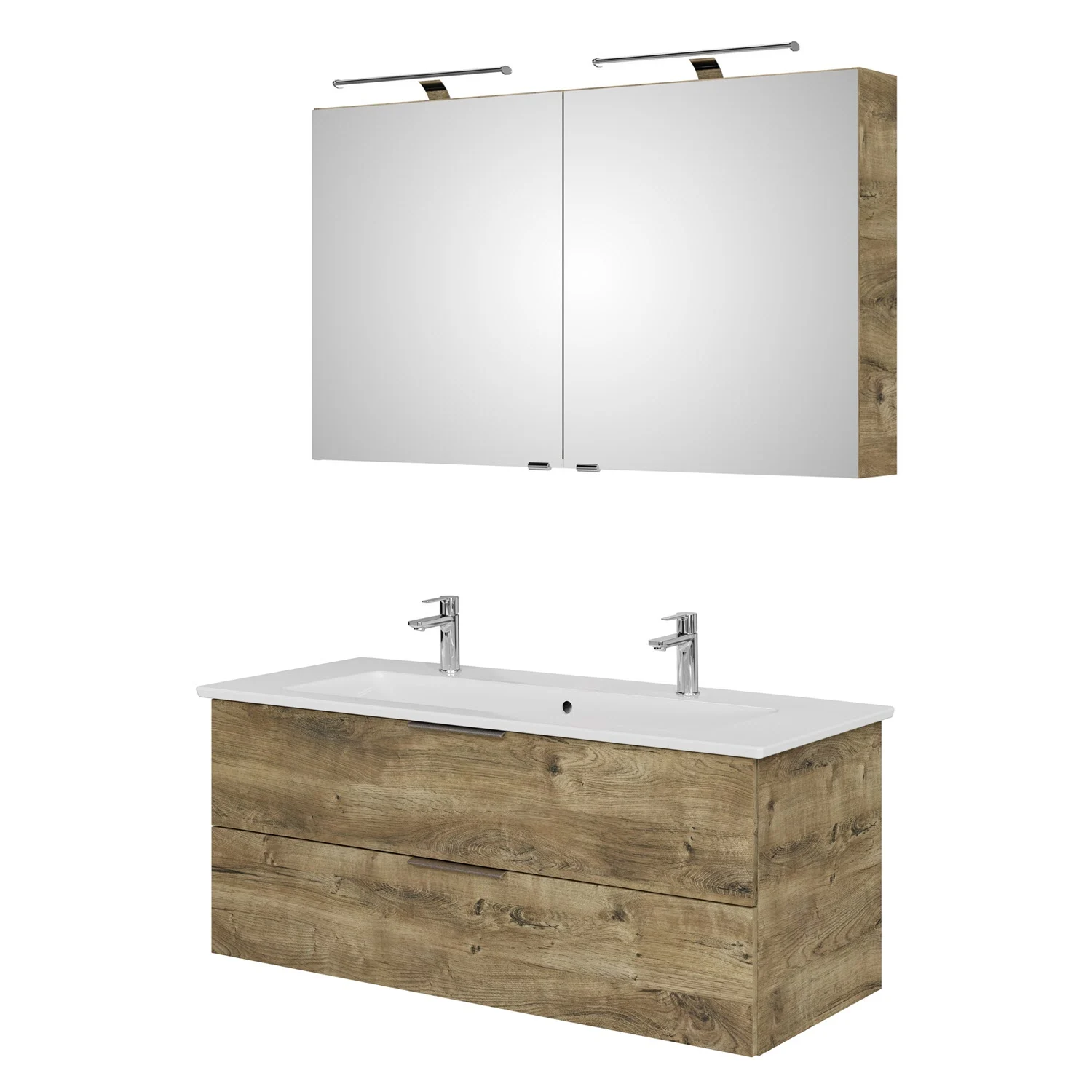 Steinkamp Living 2.0 / Villeroy & Boch Venticello Badmöbel Set 120 cm mit Spiegelschrank, 2 Türen Bild 2