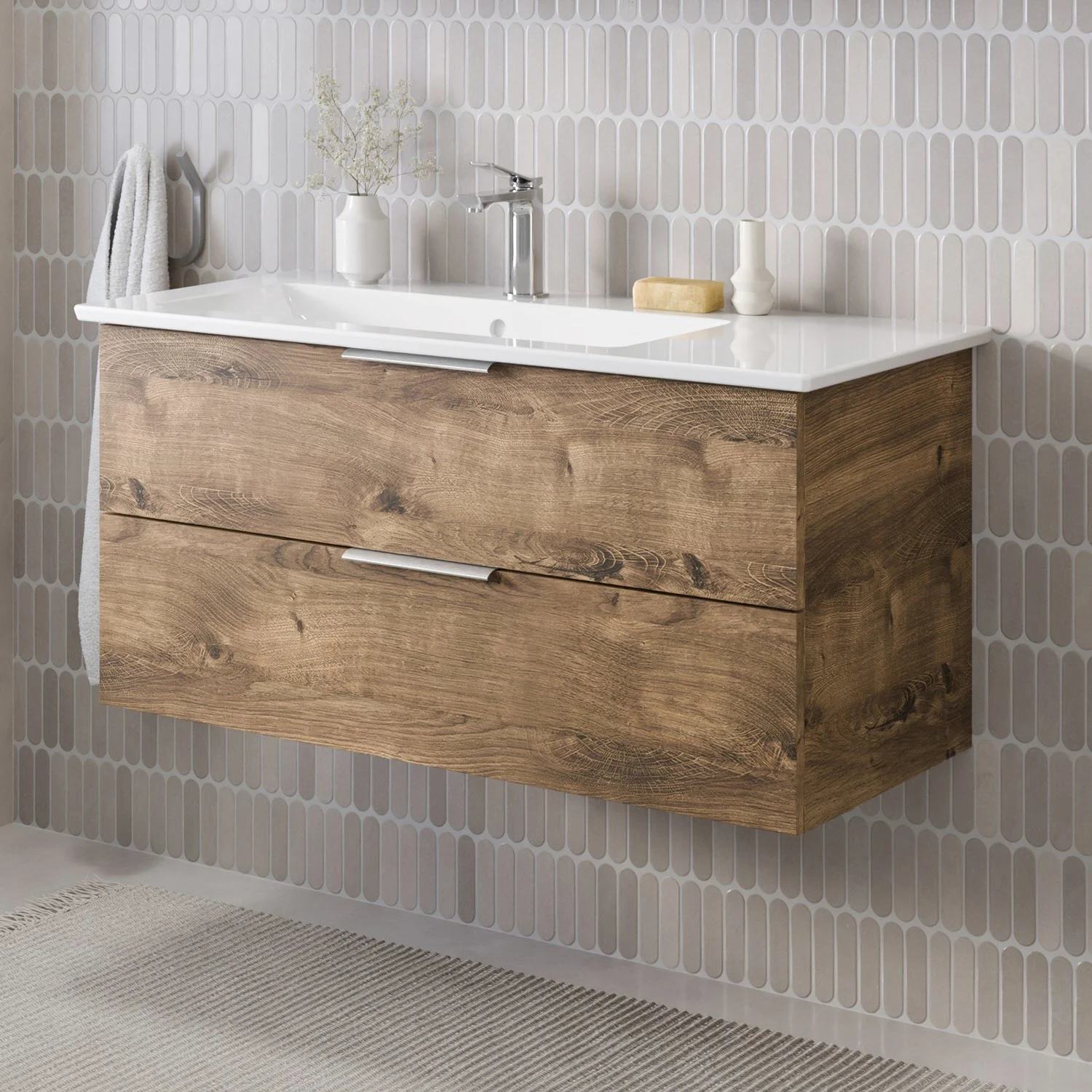 Steinkamp Living 2.0 / Villeroy & Boch Venticello Waschtisch mit Unterschrank 100 cm