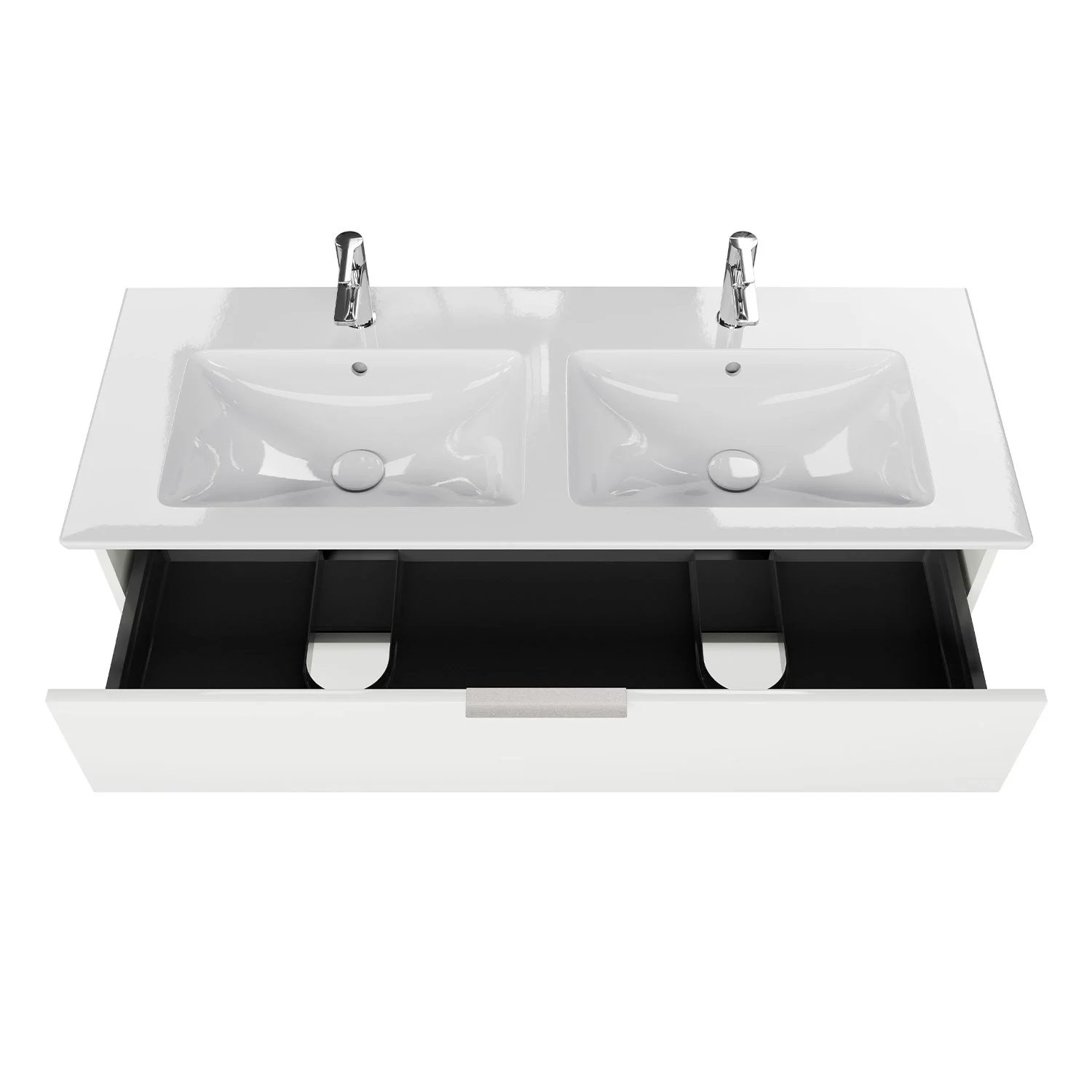 Steinkamp Living 2.0 / Villeroy & Boch Venticello Doppel-Waschtisch mit Unterschrank 130 cm Bild 9