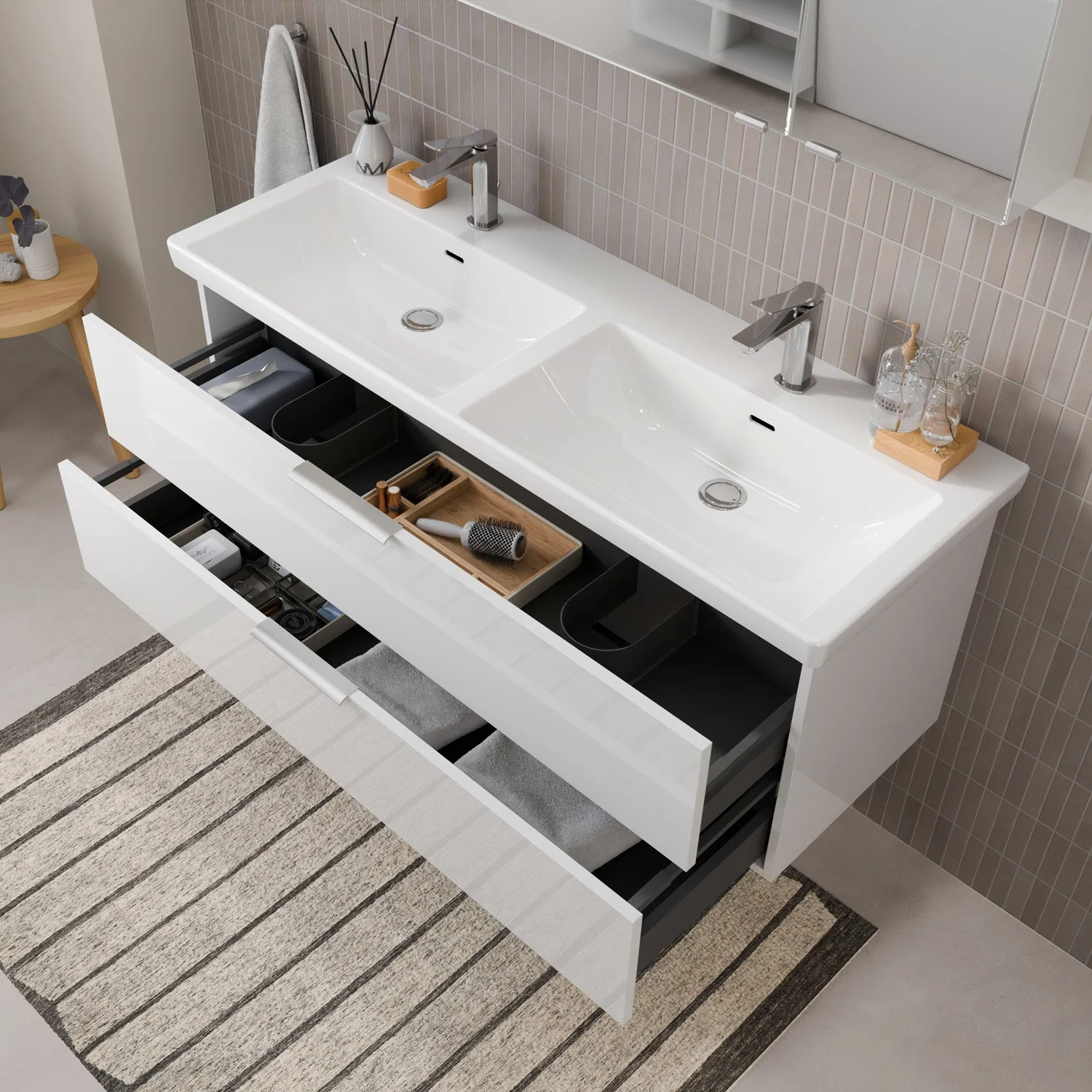 Steinkamp Living 2.0 Waschtischunterschrank für Villeroy & Boch Subway 3.0 Doppelwaschtisch 130 cm Bild 3