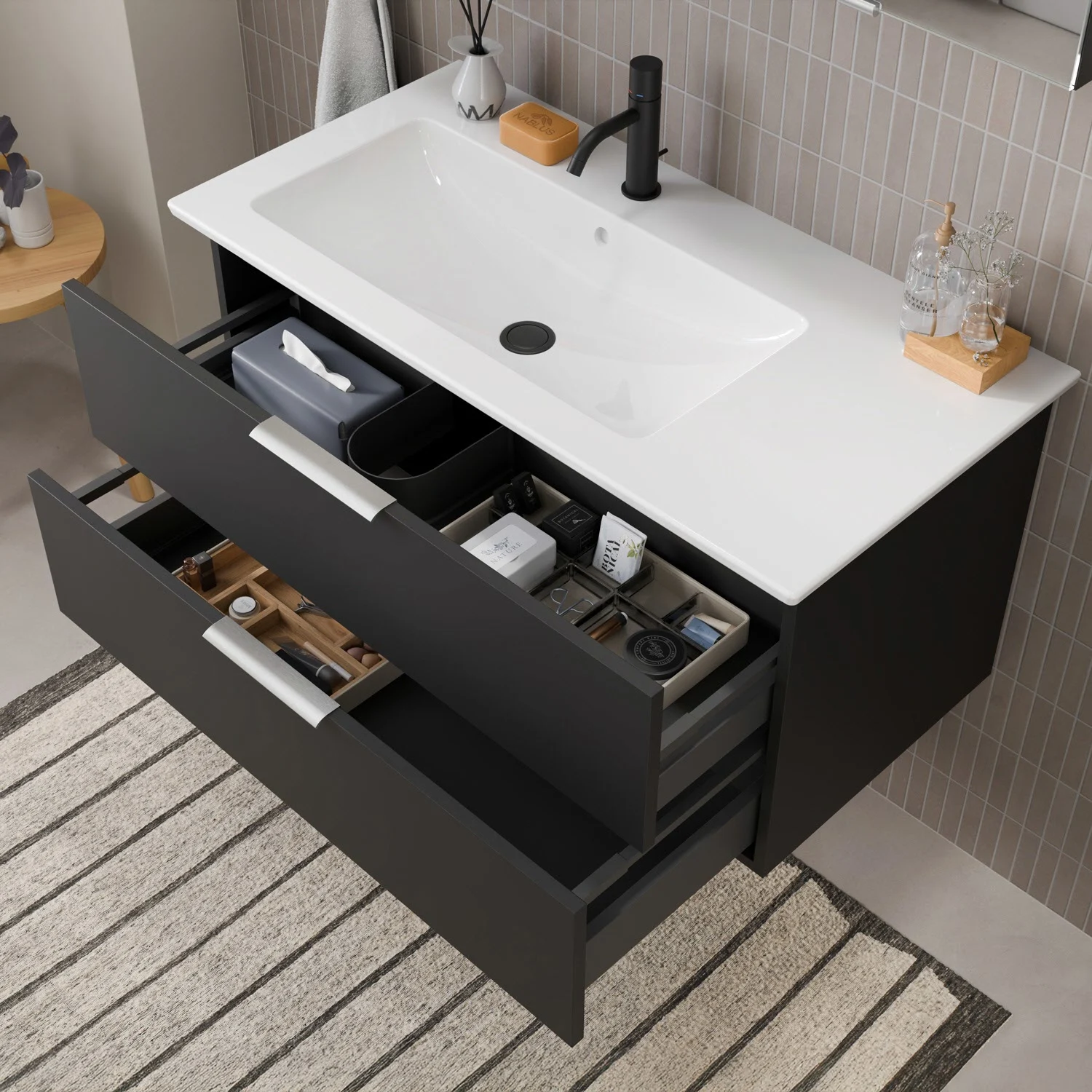 Steinkamp Living 2.0 Waschtischunterschrank für Villeroy & Boch Venticello Waschtisch 100 cm, Becken links Bild 3