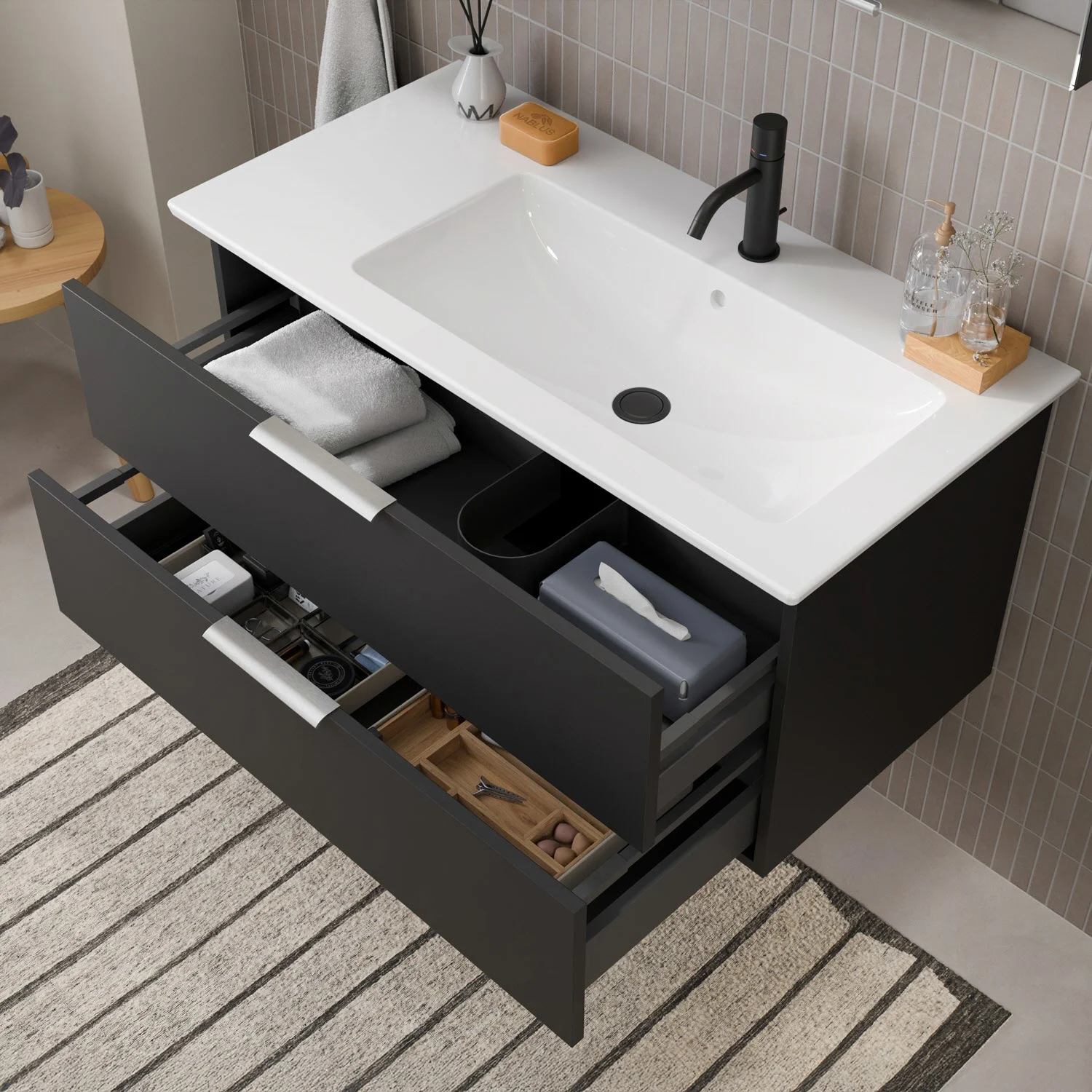 Steinkamp Living 2.0 Waschtischunterschrank für Villeroy & Boch Venticello Waschtisch 100 cm, Becken rechts Bild 3