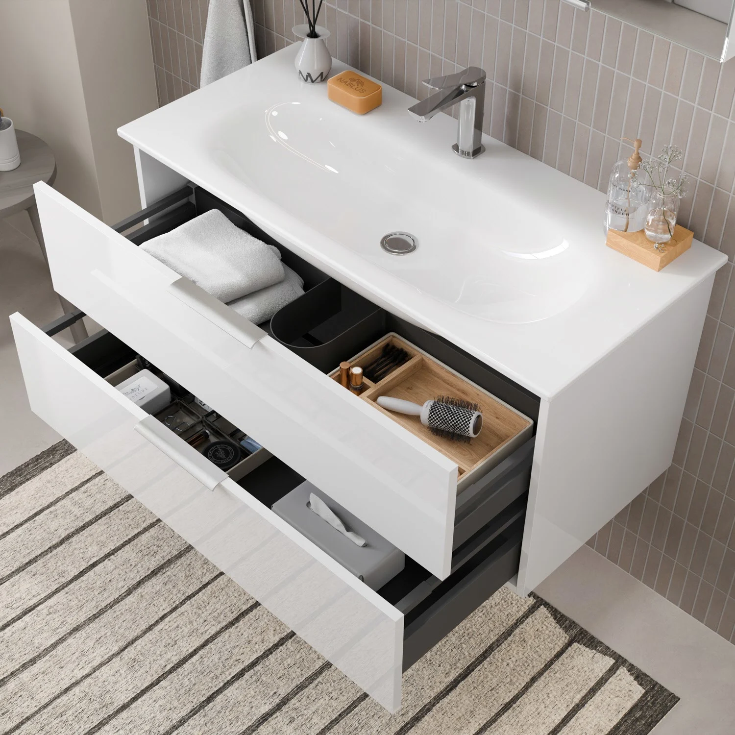 Steinkamp Living 2.0 Waschtischunterschrank für GROHE Essence Waschtisch 100 cm Bild 3
