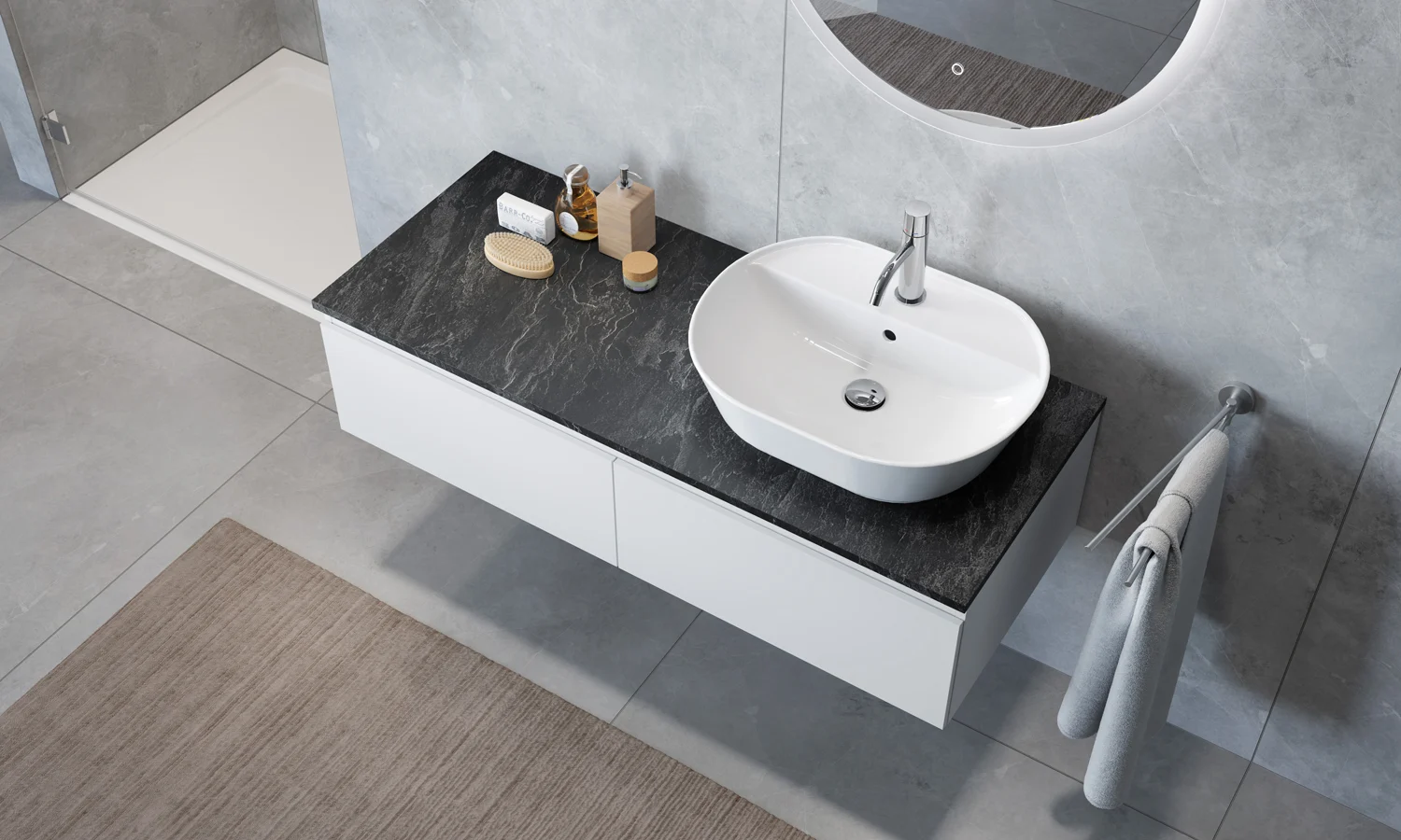 Steinkamp Value Waschtischkonsole 121 cm mit 2 Auszügen Bild 3