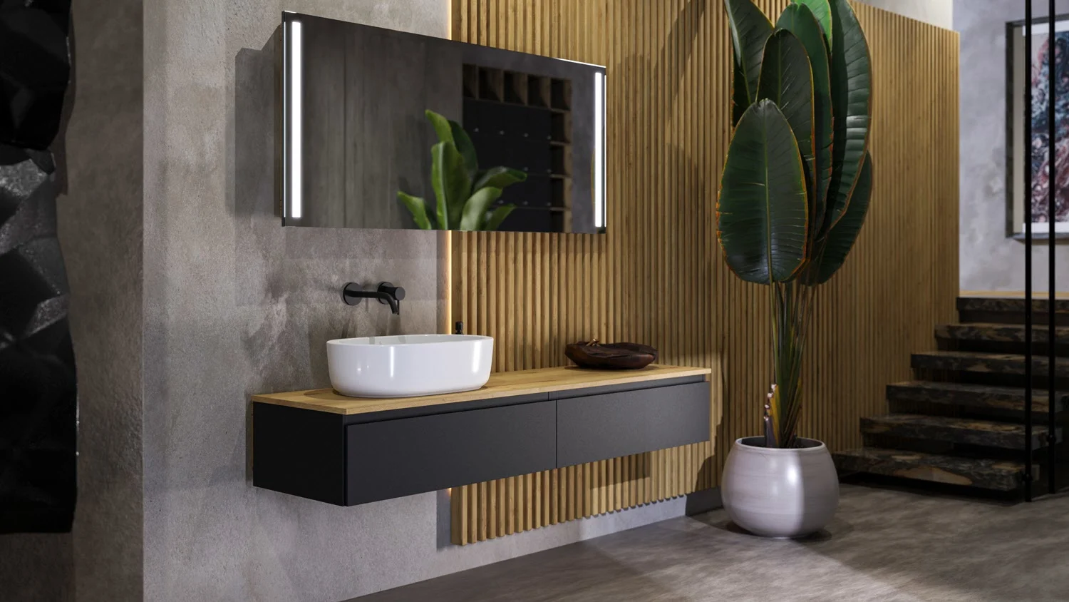 Steinkamp Value Waschtischkonsole 181 cm mit 2 Auszügen Bild 7