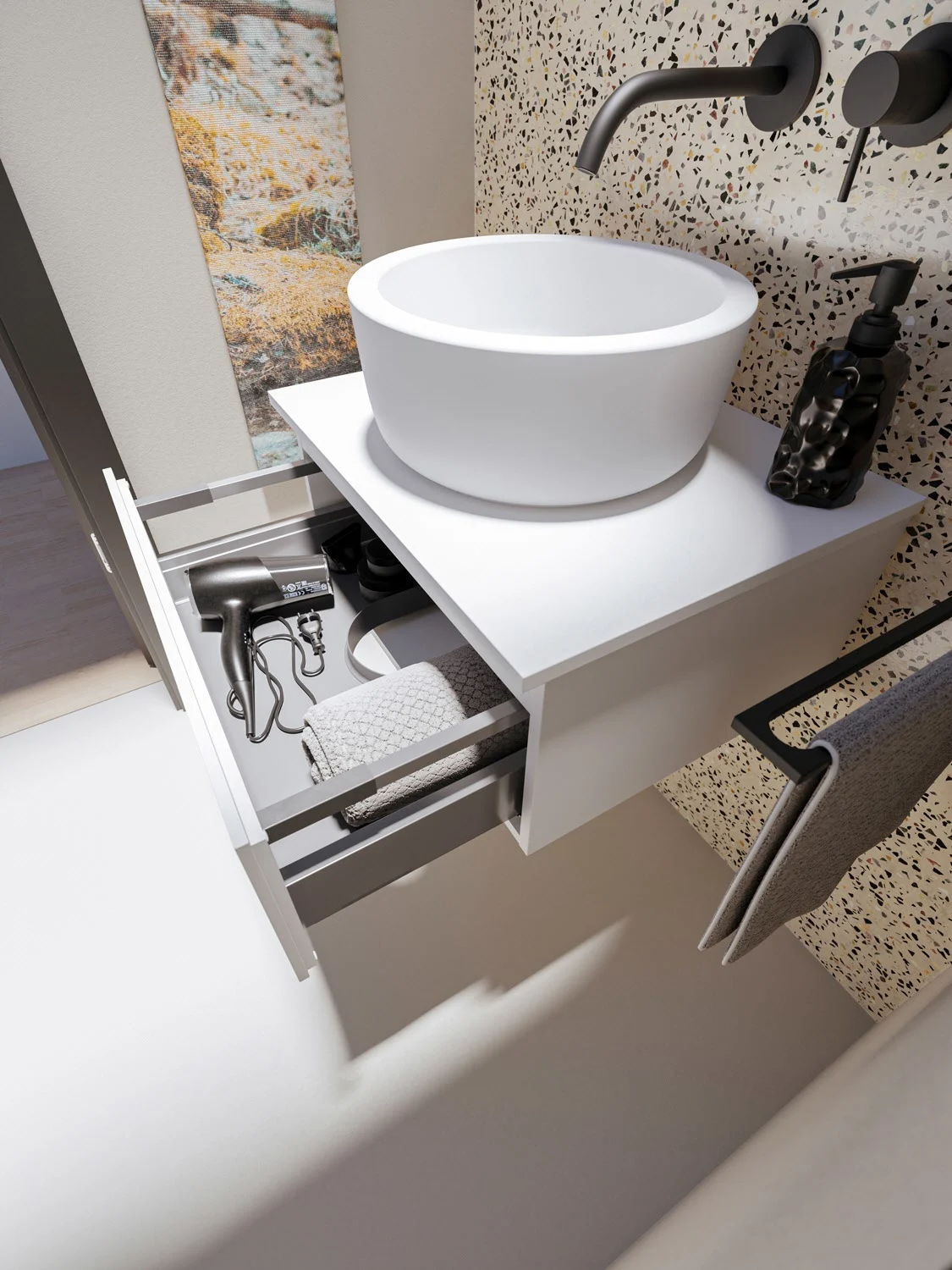 Steinkamp Value Waschtischkonsole 61 cm mit 1 Auszug Bild 4