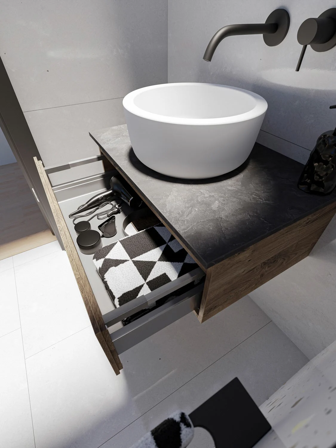 Steinkamp Value Waschtischkonsole 76 cm mit 1 Auszug Bild 4