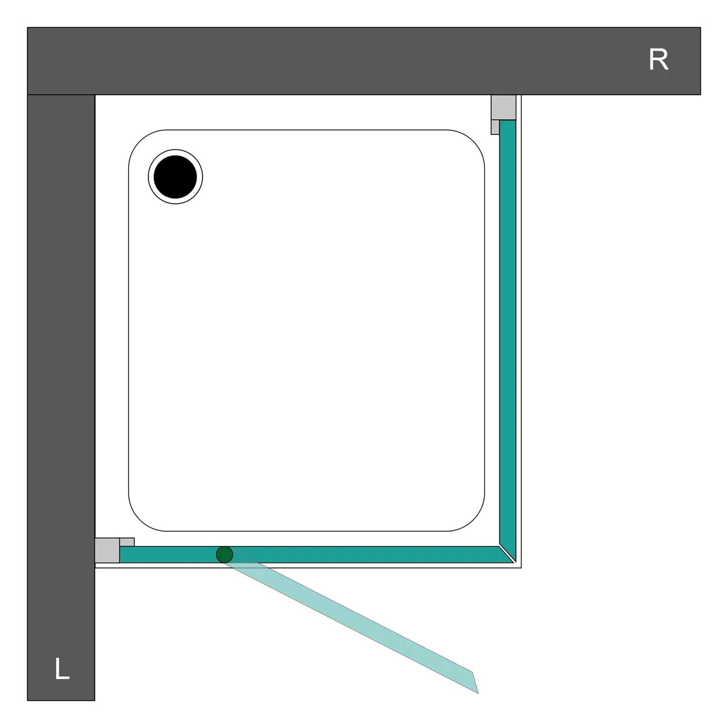 Steinkamp Lifestyle Drehtür mit Seitenwand 80 x 90 cm Anschlag links inkl. easypearl Bild 5