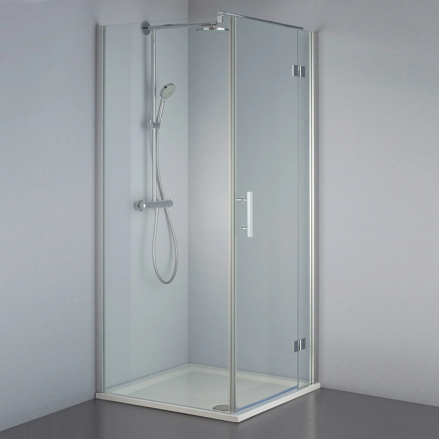 Steinkamp Lifestyle Drehtür mit Seitenwand 90 x 120 cm Anschlag rechts inkl. easypearl