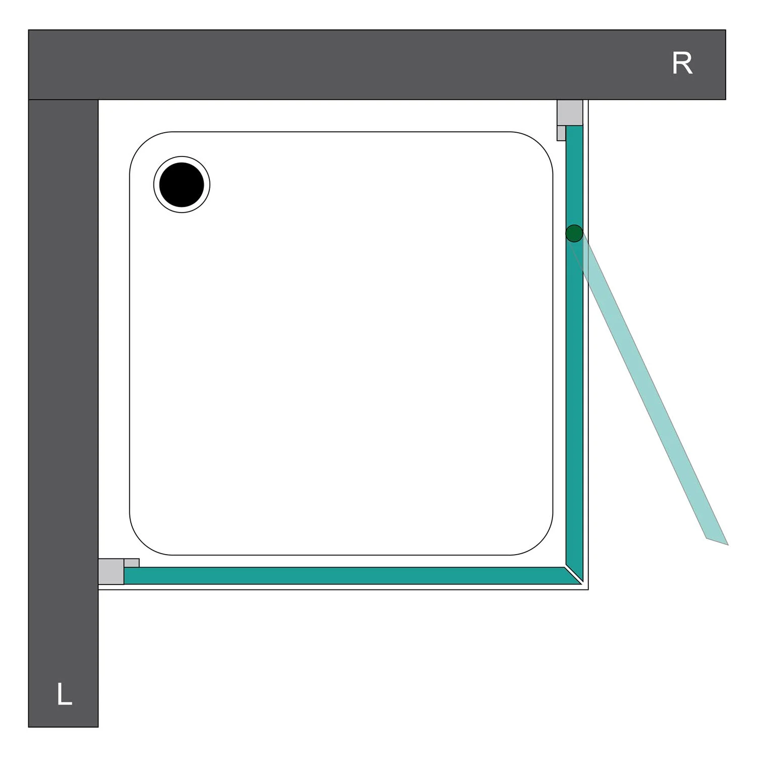 Steinkamp Lifestyle Drehtür mit Seitenwand 120 x 90 cm Anschlag rechts inkl. easypearl Bild 5