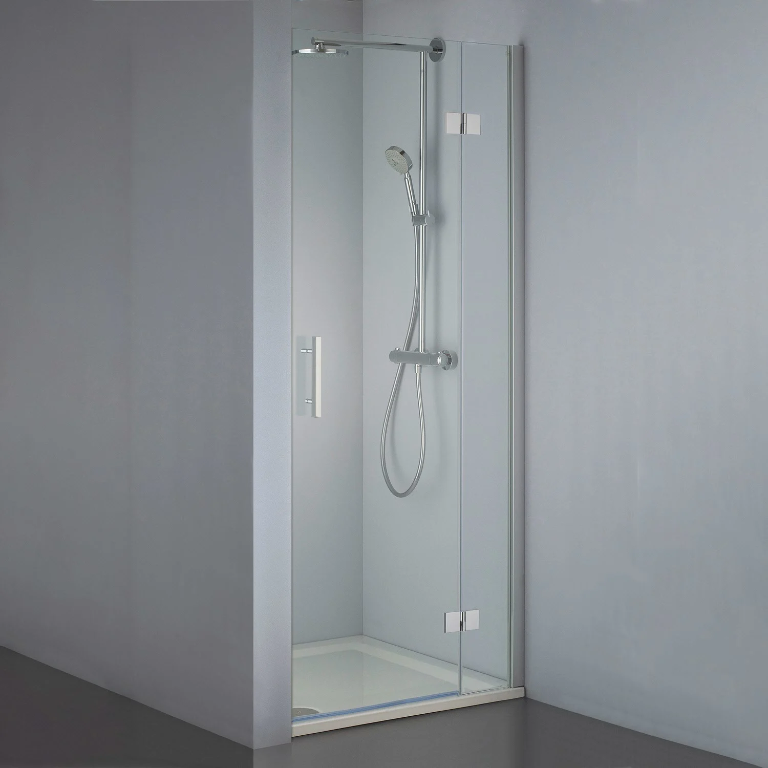 Steinkamp Lifestyle Nischentür an Nebenteil 80 x 200 cm Anschlag rechts inkl. easypearl, mittig mattiert