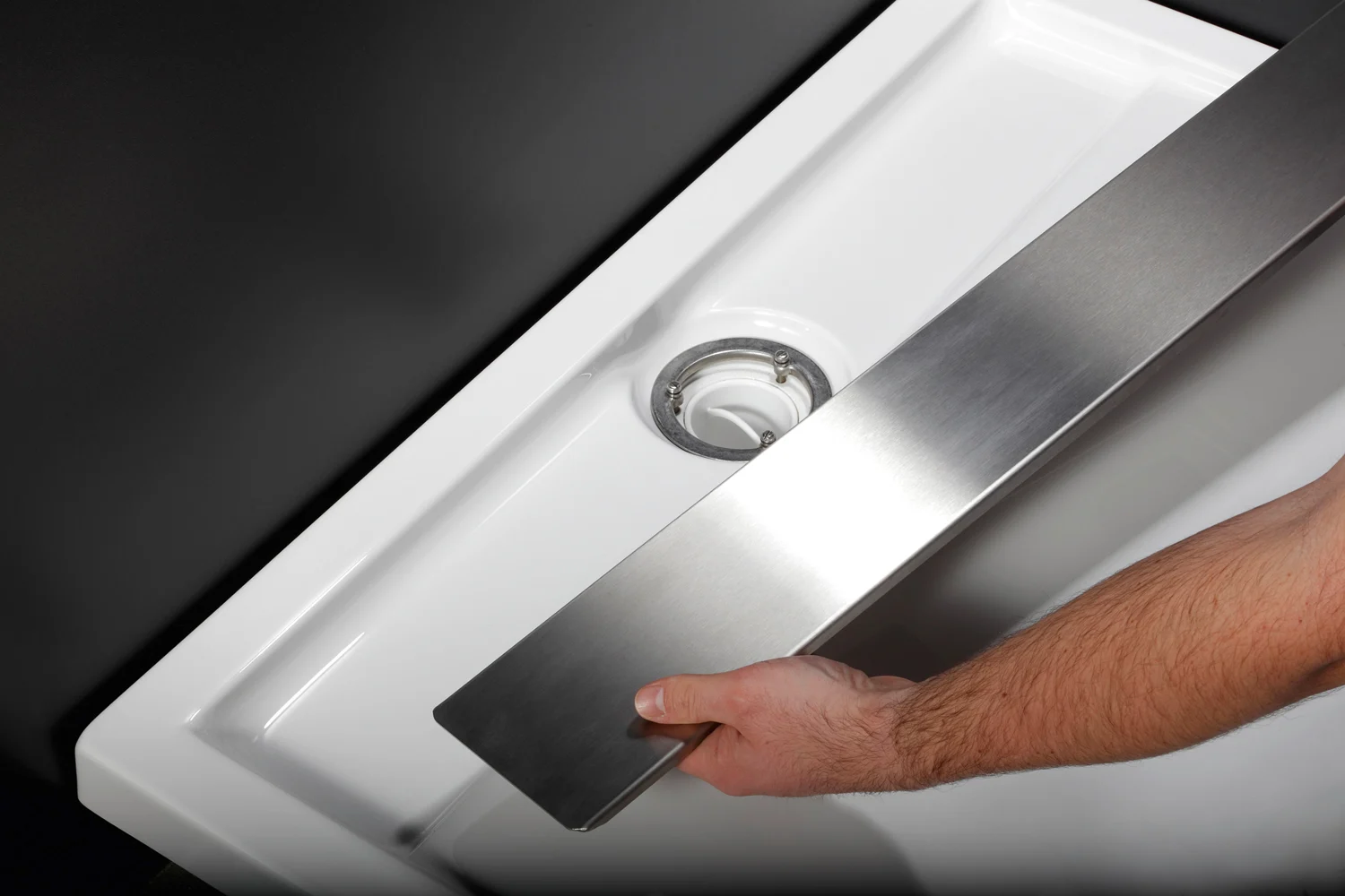 Steinkamp Living Duschwanne 100 x 100 cm mit Ablaufrinne, superflach Bild 2