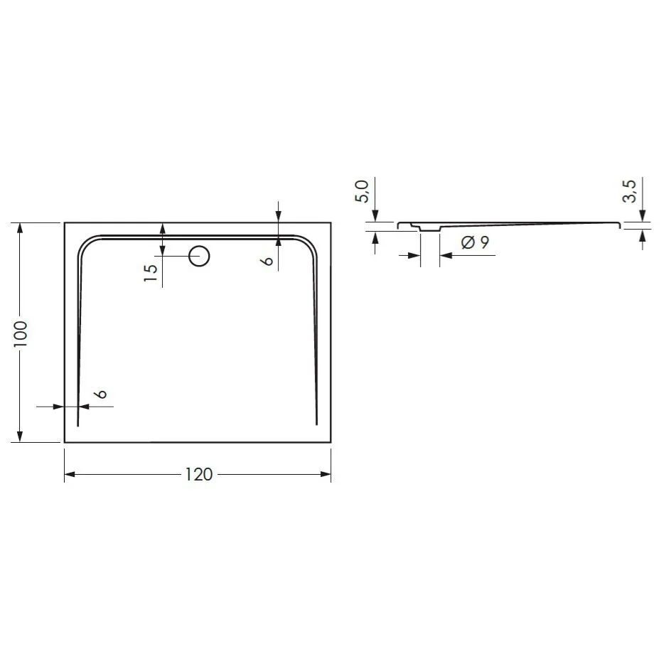 Steinkamp Plan Duschwanne 120 x 100 cm superflach mit Antirutsch Bild 4