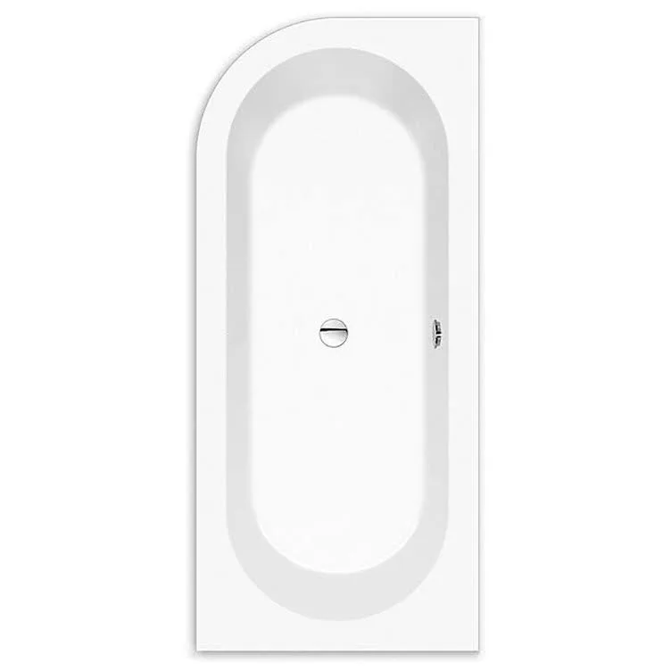Steinkamp Living Eckbadewanne 180 x 80 cm mit Schürze links, inkl. Ab- und Überlaufgarnitur M5 Bild 2