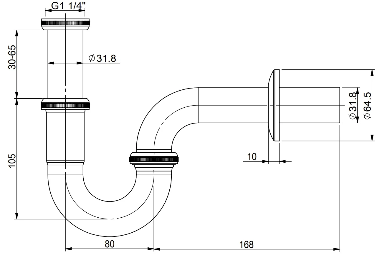 Sturotec Röhrensiphon 1 1/4" Bild 2