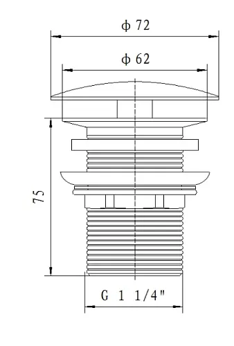 Sturotec Schaftventil 1 1/4" ohne Überlauf, mit Abdeckhaube Bild 2