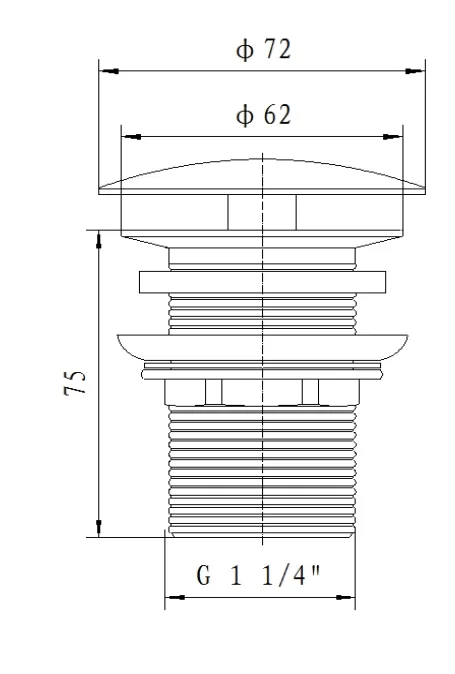 Sturotec Schaftventil 1 1/4" ohne Überlauf, mit Abdeckhaube Bild 2