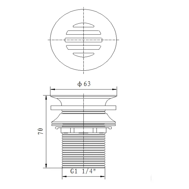 Sturotec Siebventil 1 1/4" ohne Überlauf, mit Profildichtung Bild 2
