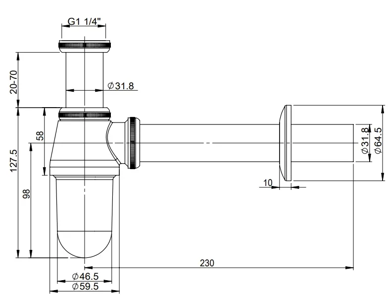 Sturotec Tassensiphon 1 1/4" Bild 2