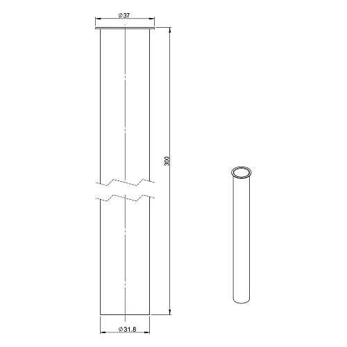 Sturotec Tauchrohr 1 1/4" 30 cm Bild 2