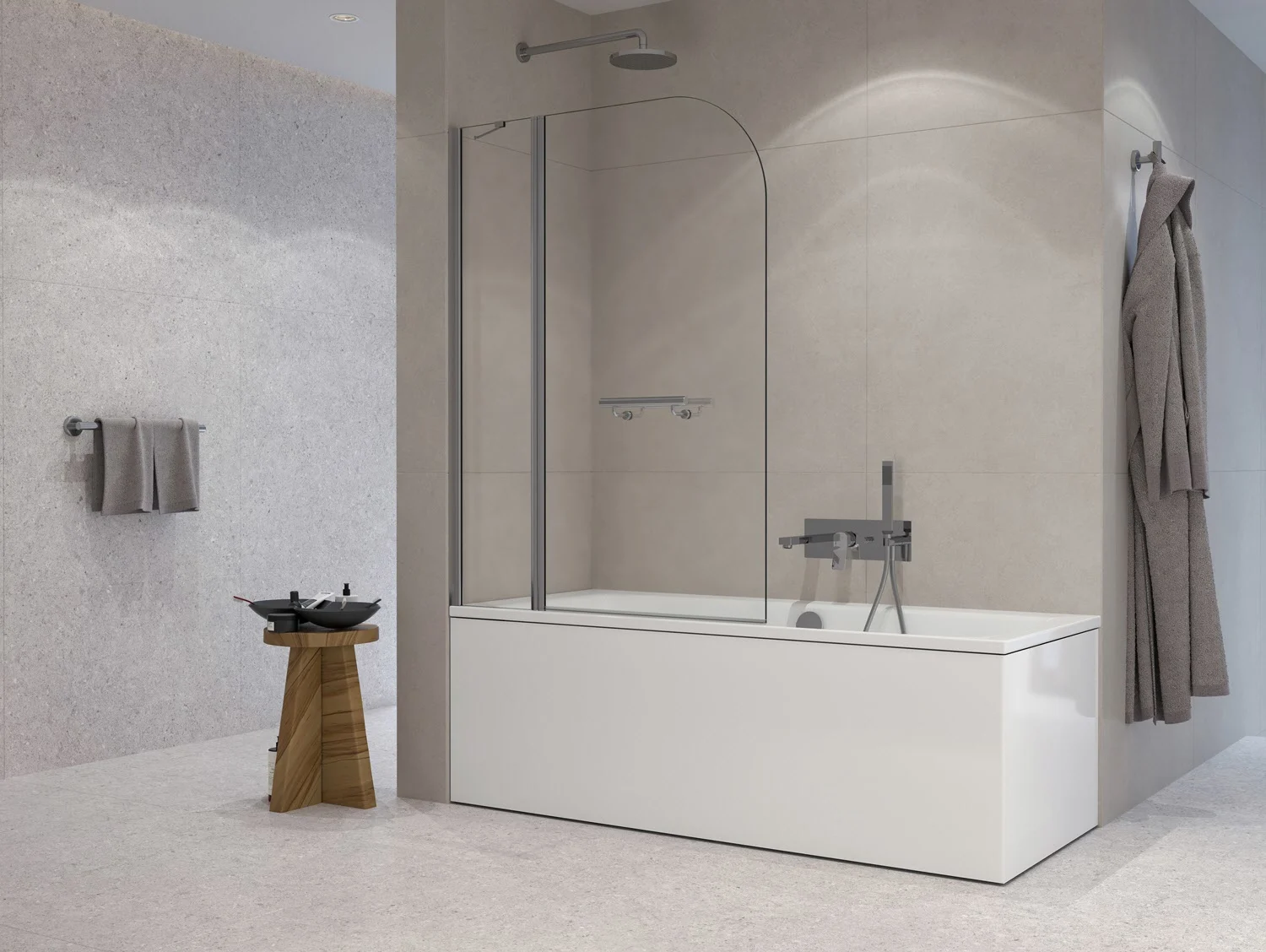 Sturotec 3030 Badewannenaufsatz mit 1 Drehelement 100 x 140 cm mit Nano-Beschichtung Bild 3