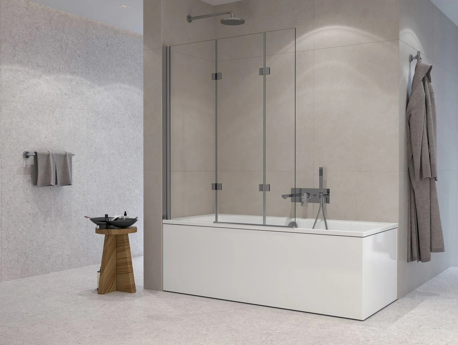 Sturotec 3030 Badewannenaufsatz mit 2 Faltelemente 120 x 140 cm mit Nano-Beschichtung Bild 3