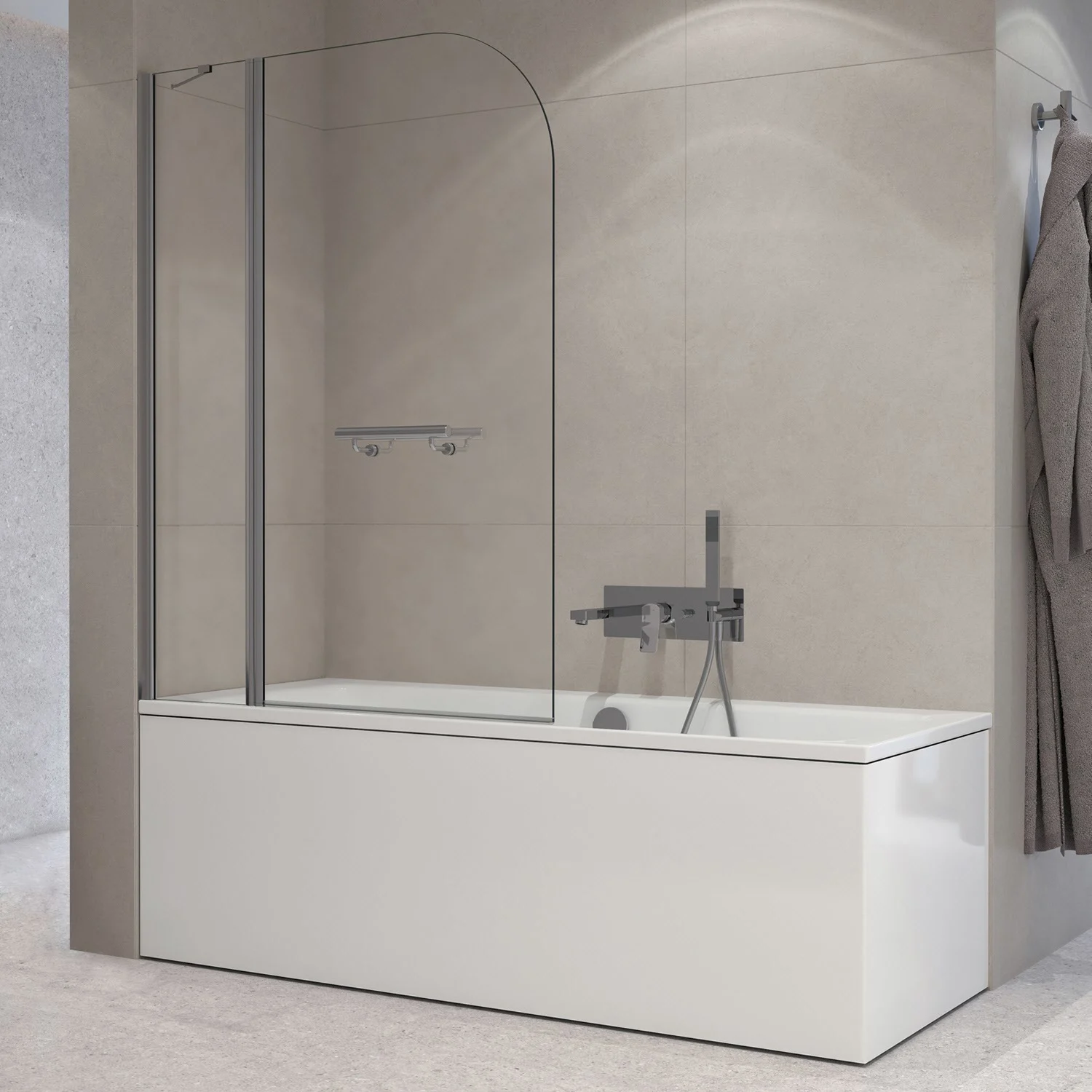 Sturotec 3030 Badewannenaufsatz mit 1 Drehelement 100 x 140 cm mit Nano-Beschichtung