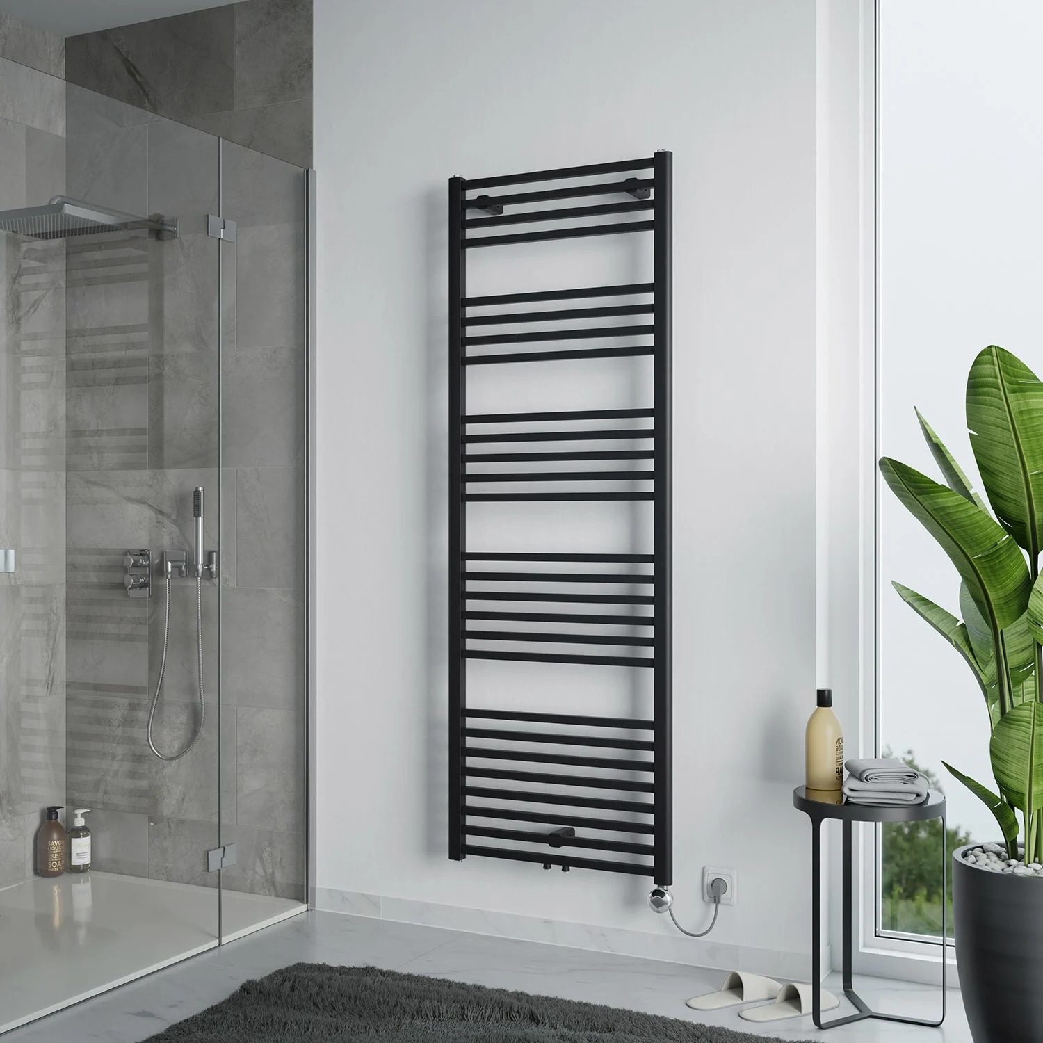 Sturotec Bath 11 E Badheizkörper 50 x 66,7 cm, rein elektrisch, mit integr. Raumthermostat, inkl. Fernbedienung Bild 5