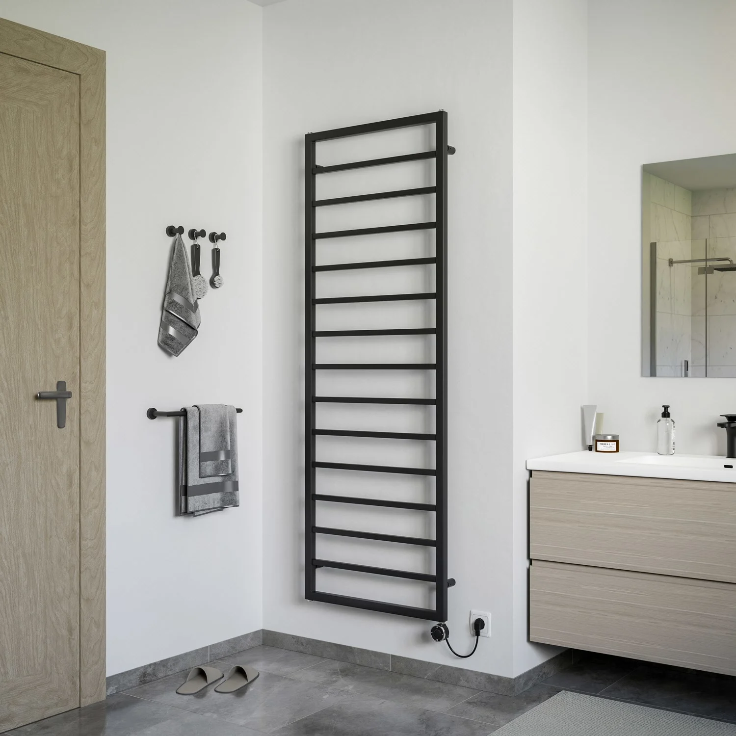 Sturotec Bath 3 E Badheizkörper 60 x 148 cm, rein elektrisch, mit integr. Raumthermostat Bild 3