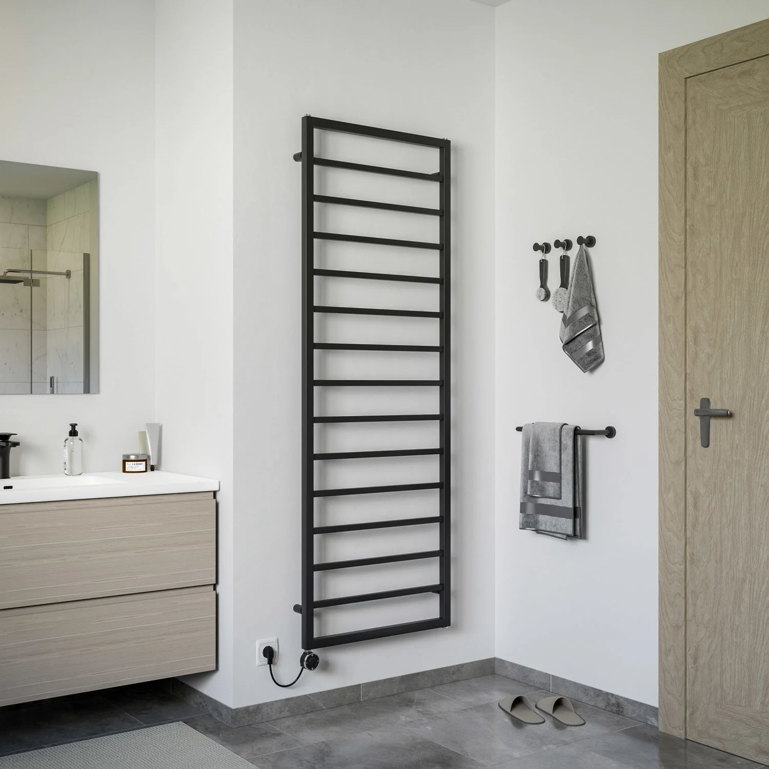 Sturotec Bath 3 E Badheizkörper 60 x 172 cm, rein elektrisch, mit integr. Raumthermostat Bild 3