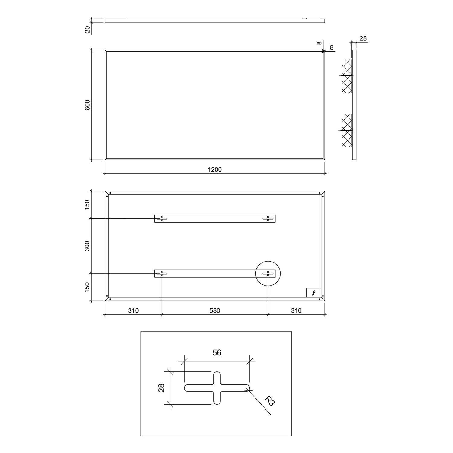 Sturotec Bath 7 E Infrarot-Badheizkörper 60 x 120 cm mit Handtuchhalter Bild 4