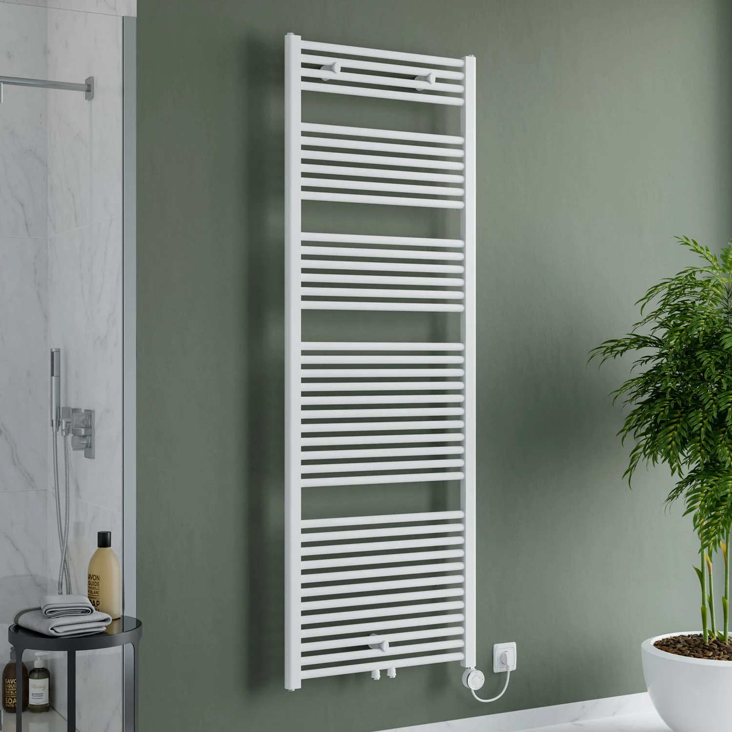 Sturotec Bath X E Badheizkörper 60 x 112,1 cm, rein elektrisch, mit integr. Raumthermostat