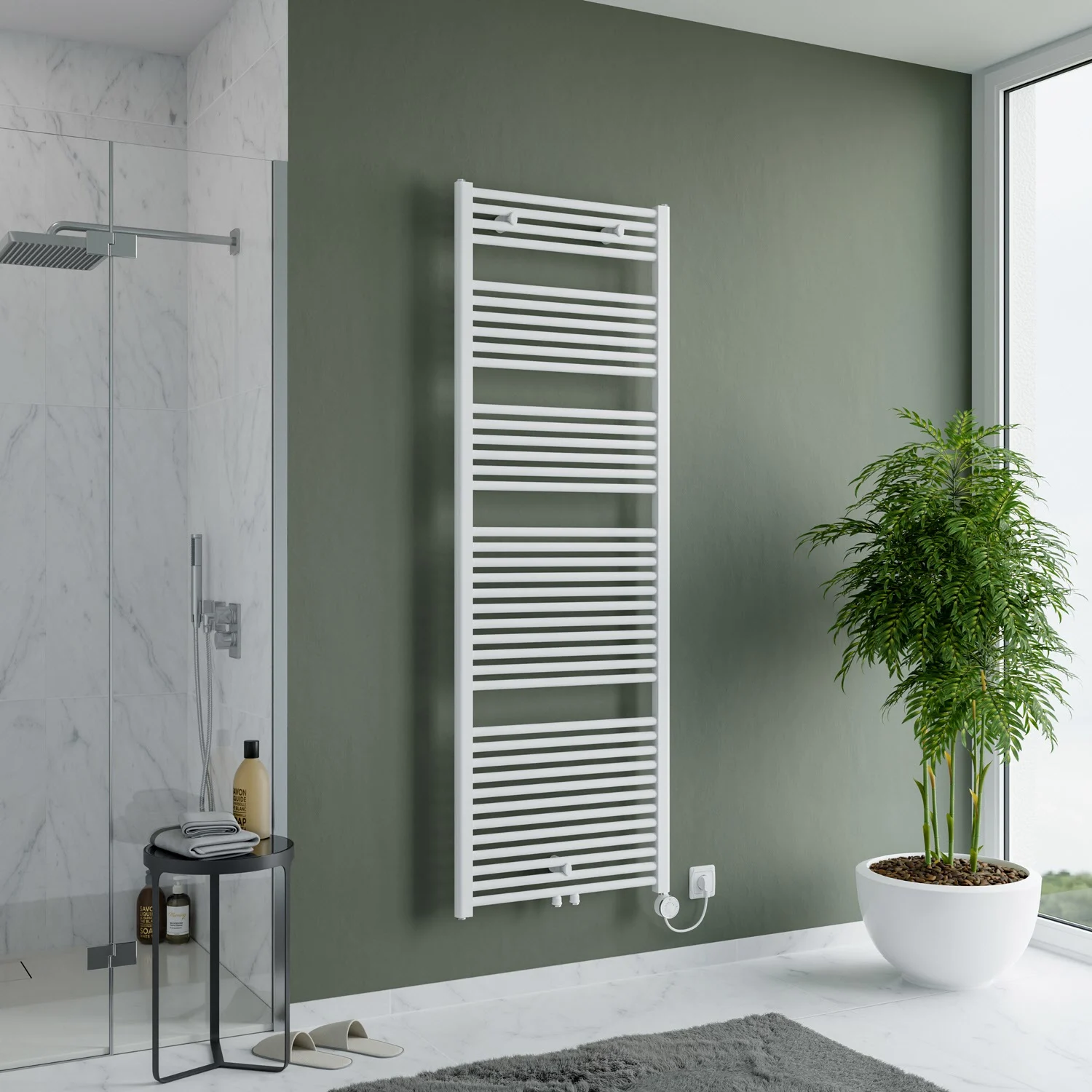 Sturotec Bath X E Badheizkörper 60 x 145,4 cm, rein elektrisch, mit integr. Raumthermostat Bild 4