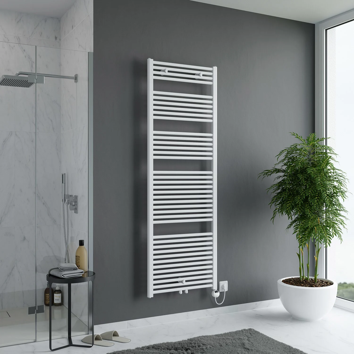Sturotec Bath X E Badheizkörper 70 x 175 cm, rein elektrisch, mit integr. Raumthermostat, inkl. Fernbedienung Bild 4