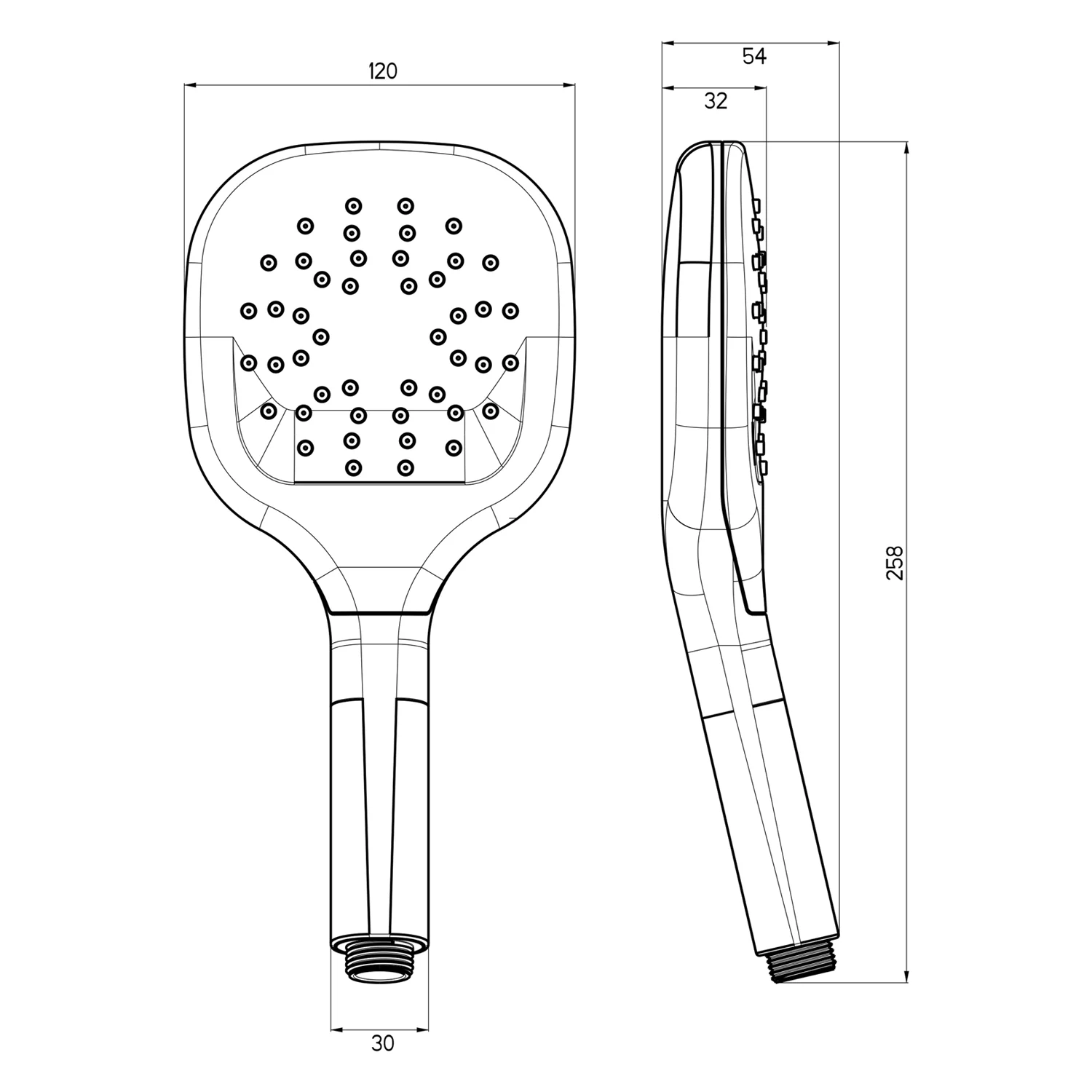 Sturotec Eco-Line 6 l/min Handbrause eckig mit 1 Strahlart Bild 5