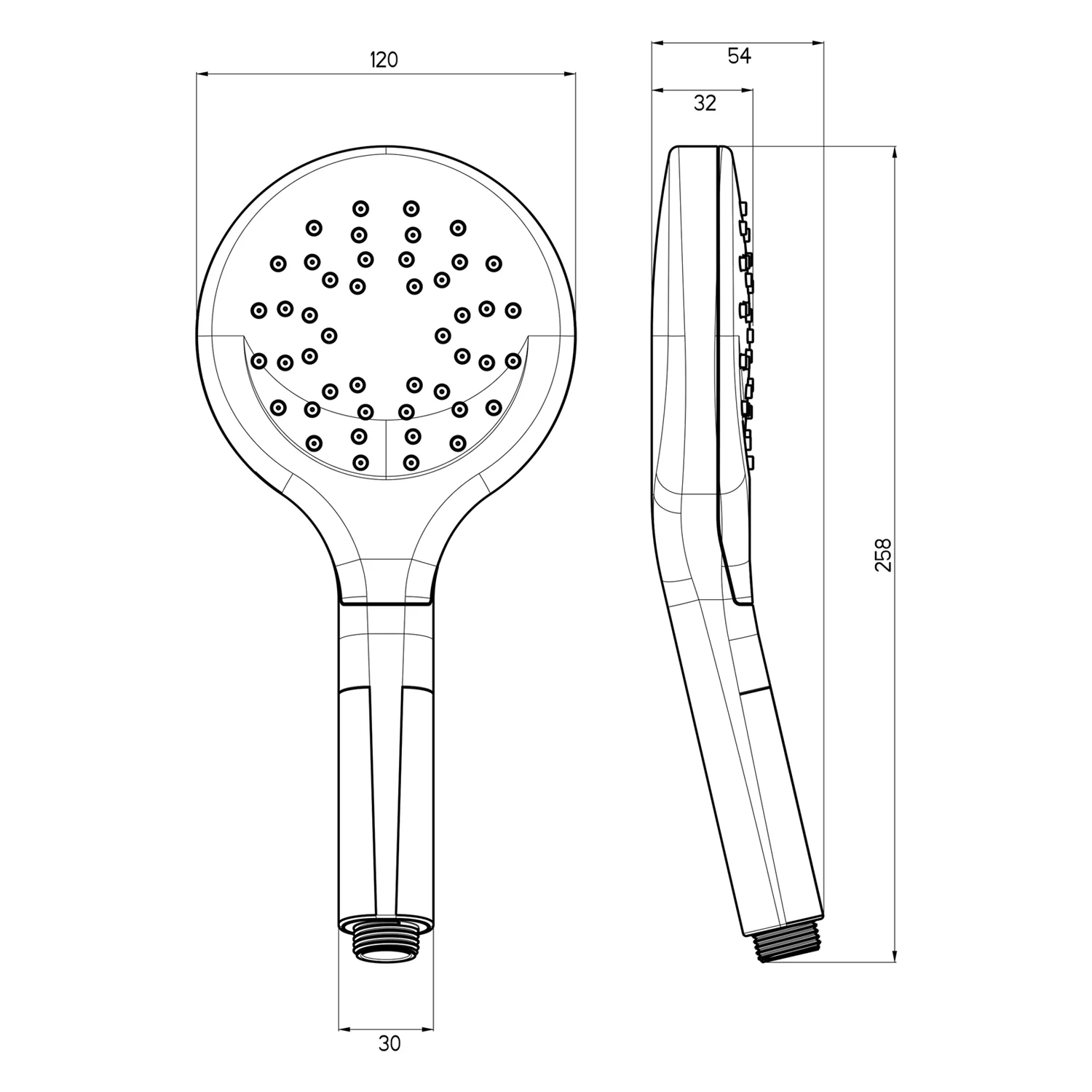 Sturotec Eco-Line 6 l/min Handbrause rund mit 1 Strahlart Bild 5