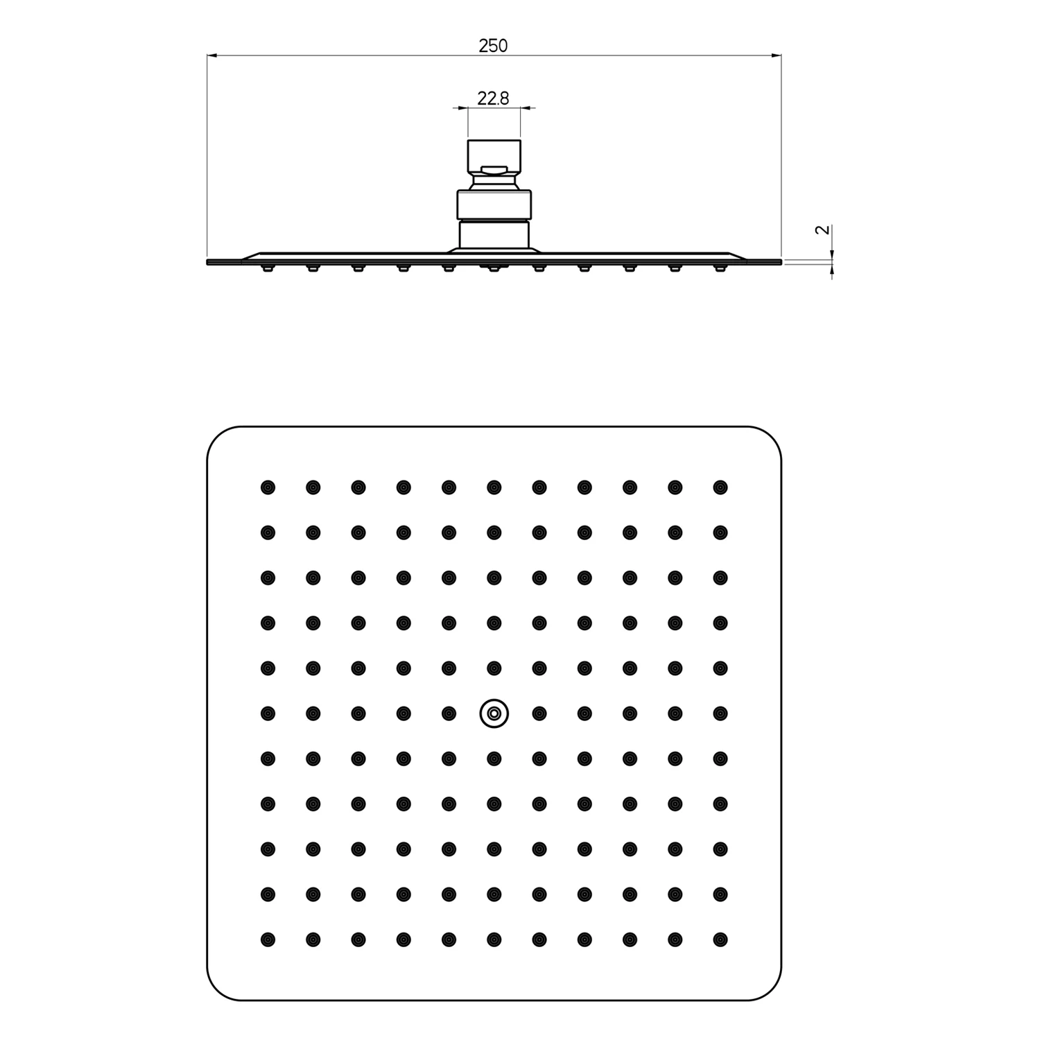 Sturotec Eco-Line 6 l/min Kopfbrause eckig 25 cm Bild 4