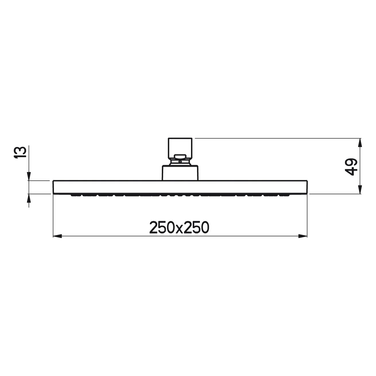 Sturotec Eco-Line 6 l/min Kopfbrause eckig 25 cm Bild 2