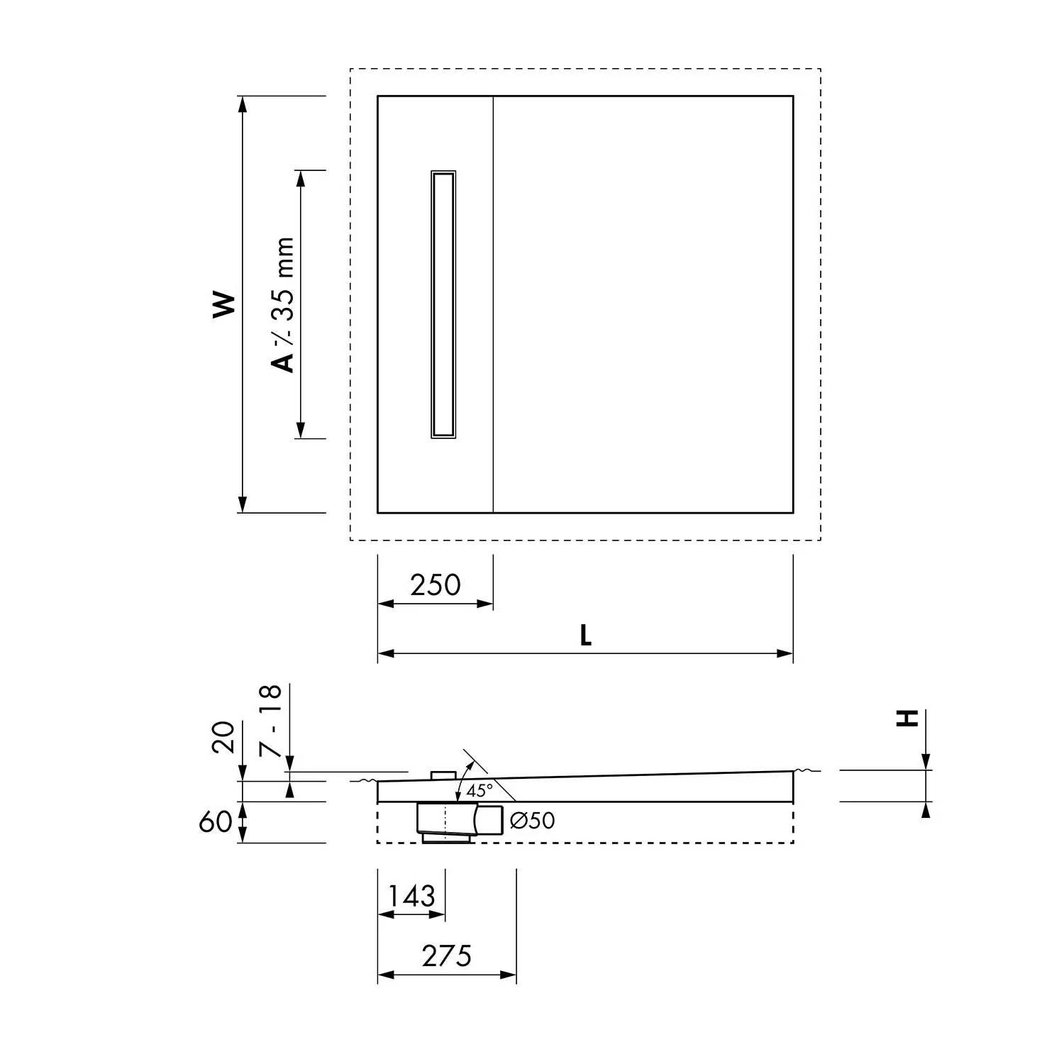 Sturotec Duschboardelement 120 x 200 cm, mit Easy-Drain Duschrinne Bild 5