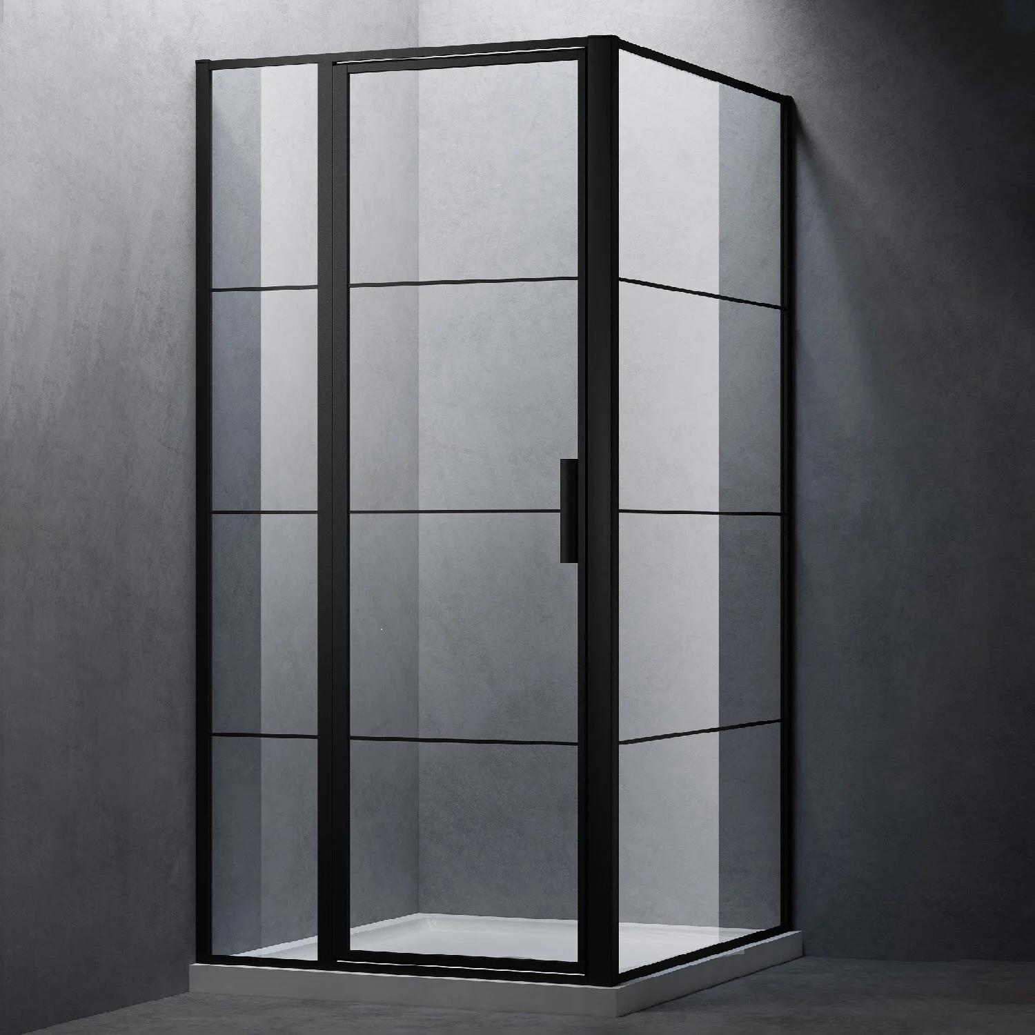 Sturotec 3060 Drehtür mit Festelement und Seitenwand 80 x 80 x 200 cm mit Nano-Beschichtung Bild 2