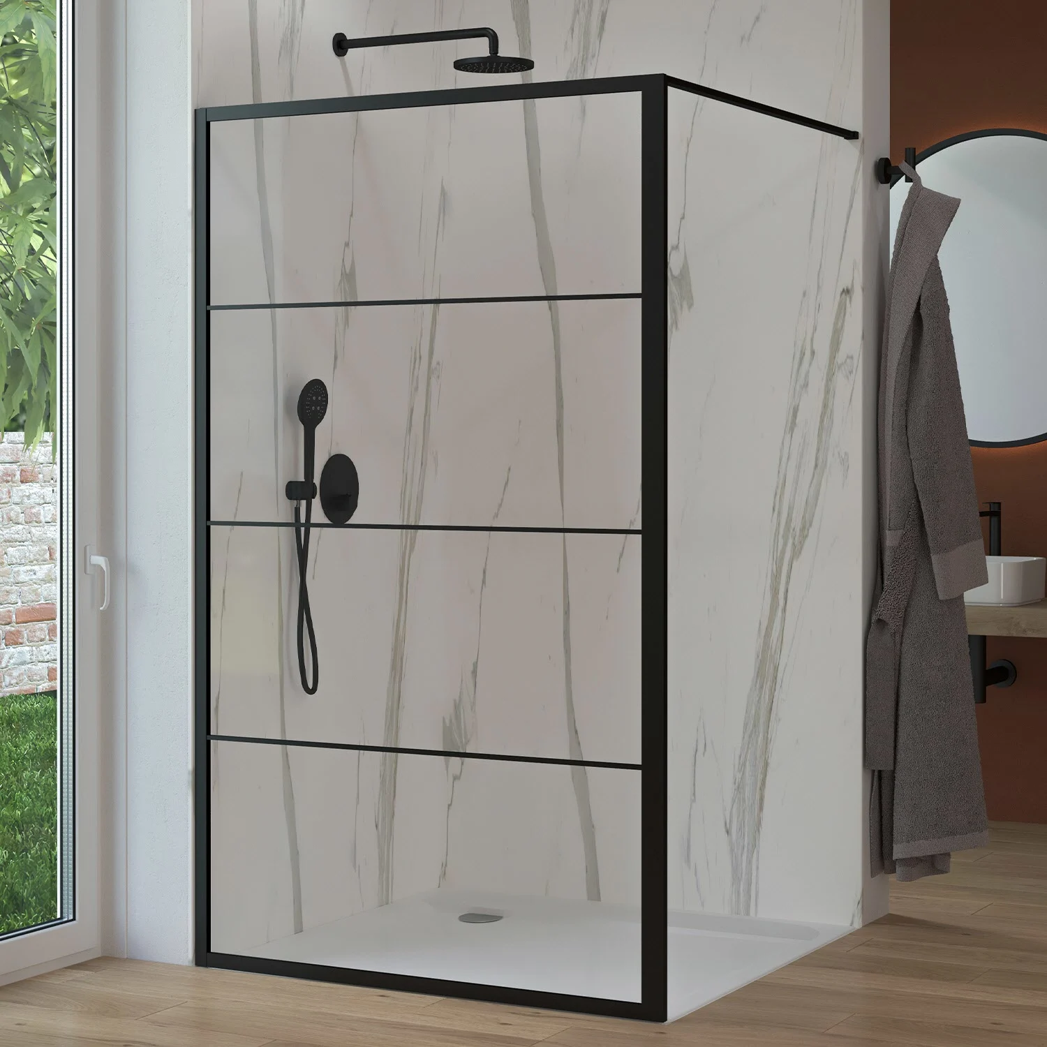 Sturotec 3060 Walk-In Seitenwand 160 x 200 cm mit Nano-Beschichtung
